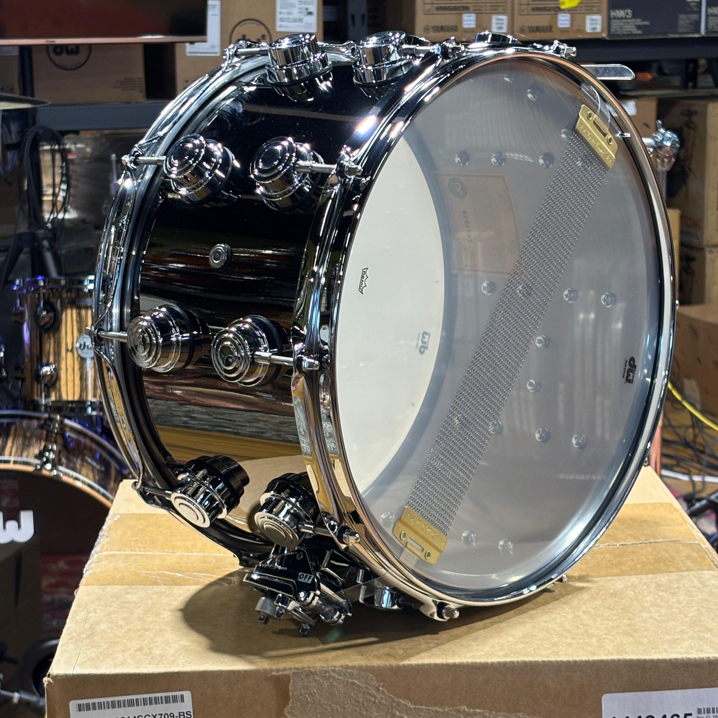 DW Collector’s Series 8x14 Black Nickel Over Brass Snare — B-Stock Snare Drum DW