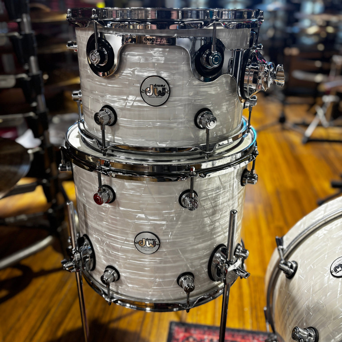DW Design Frequent Flyer White Pearl USED CONSIGNMENT DRUM KIT DW