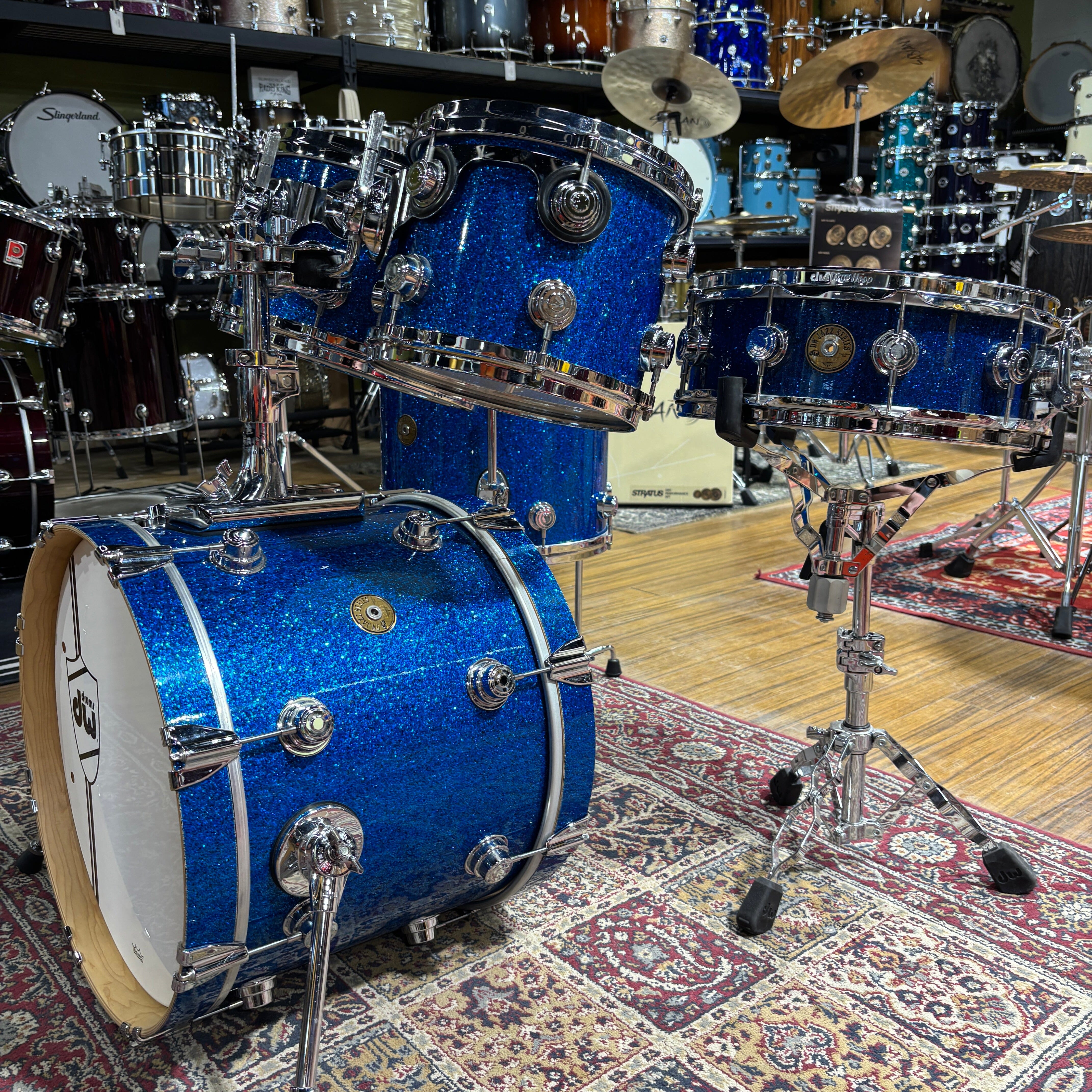 DW Jazz Series 18/10/12/14 Blue Glass USED DRUM KIT DW