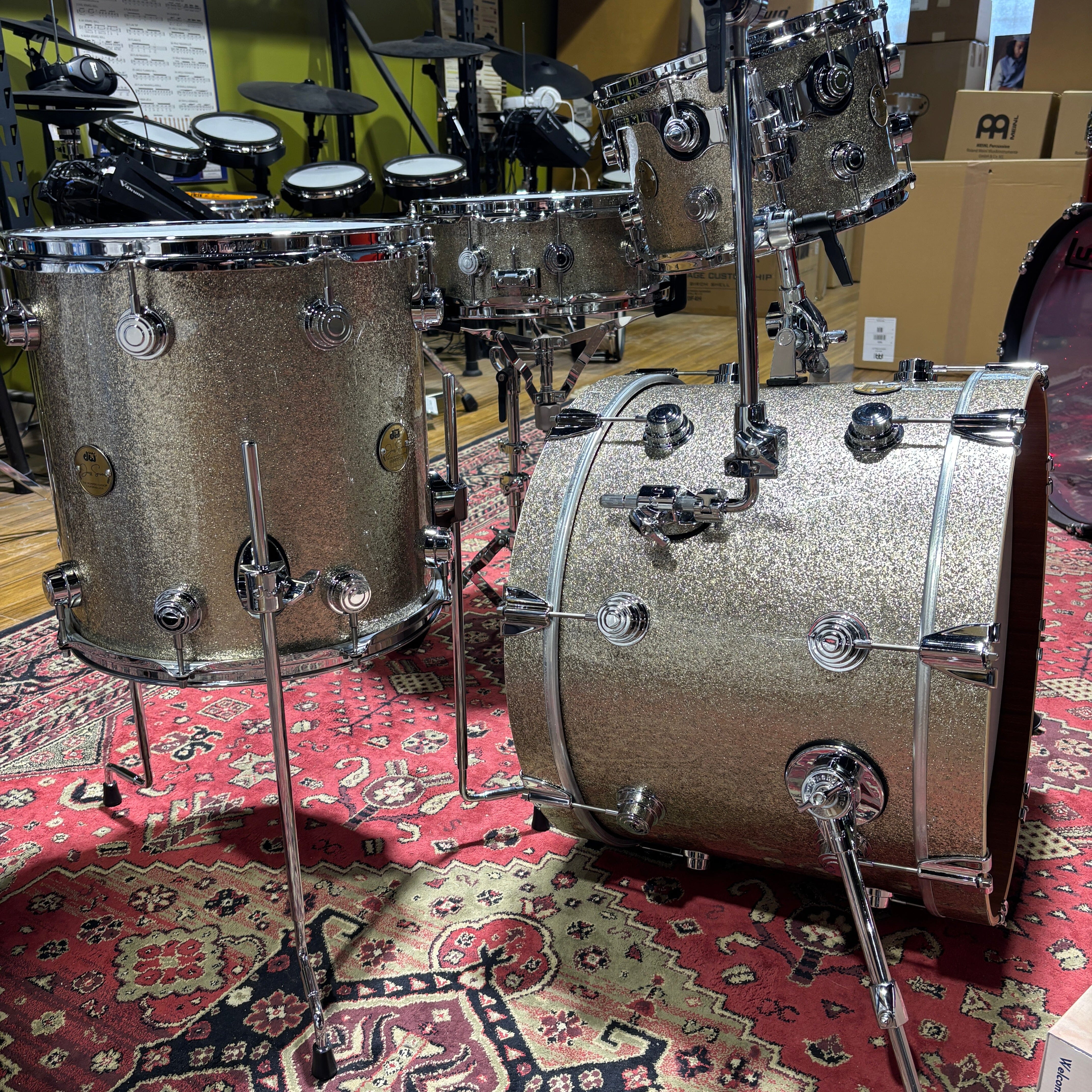 DW Kit Jazz Series Mahogany Gum Nickel Sparkle Glass NEW DRUM KIT DW