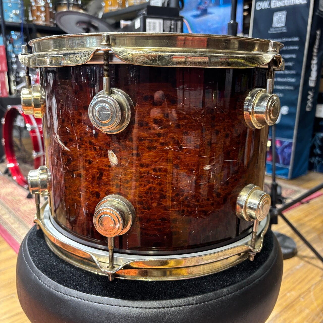 DW Parts Drum Exotic with Gold 12 x 9 USED OTHER DRUMS (TOMS ETC) DW