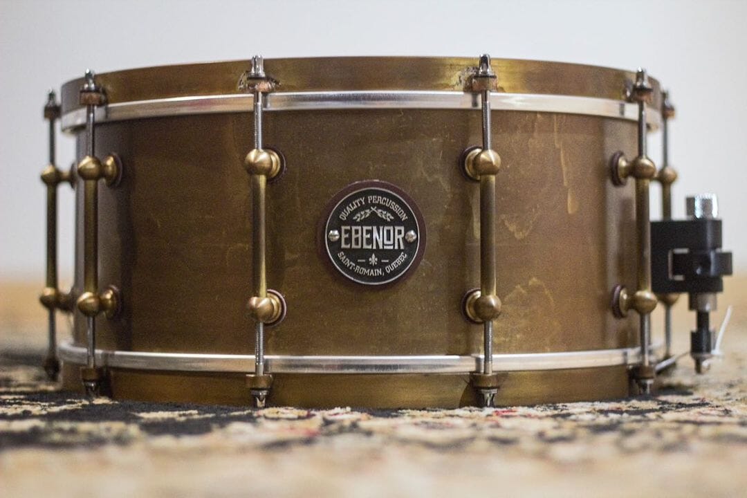 Ebenor 14x6.5 Antique Brass Collection Snare Drum NEW SNARE DRUMS Ebenor