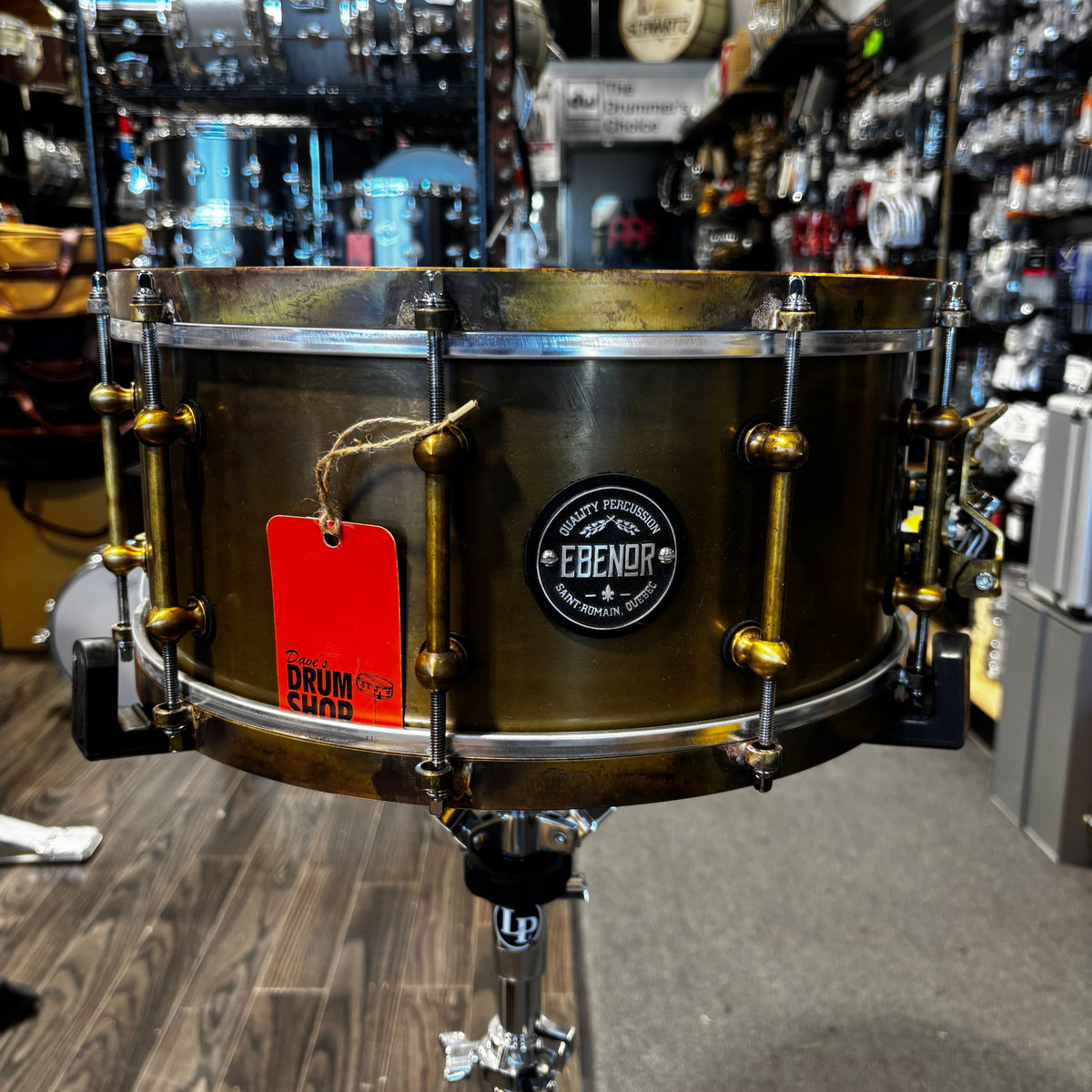 Ebenor 14x6.5 Antique Brass Collection Snare Drum NEW SNARE DRUMS Ebenor