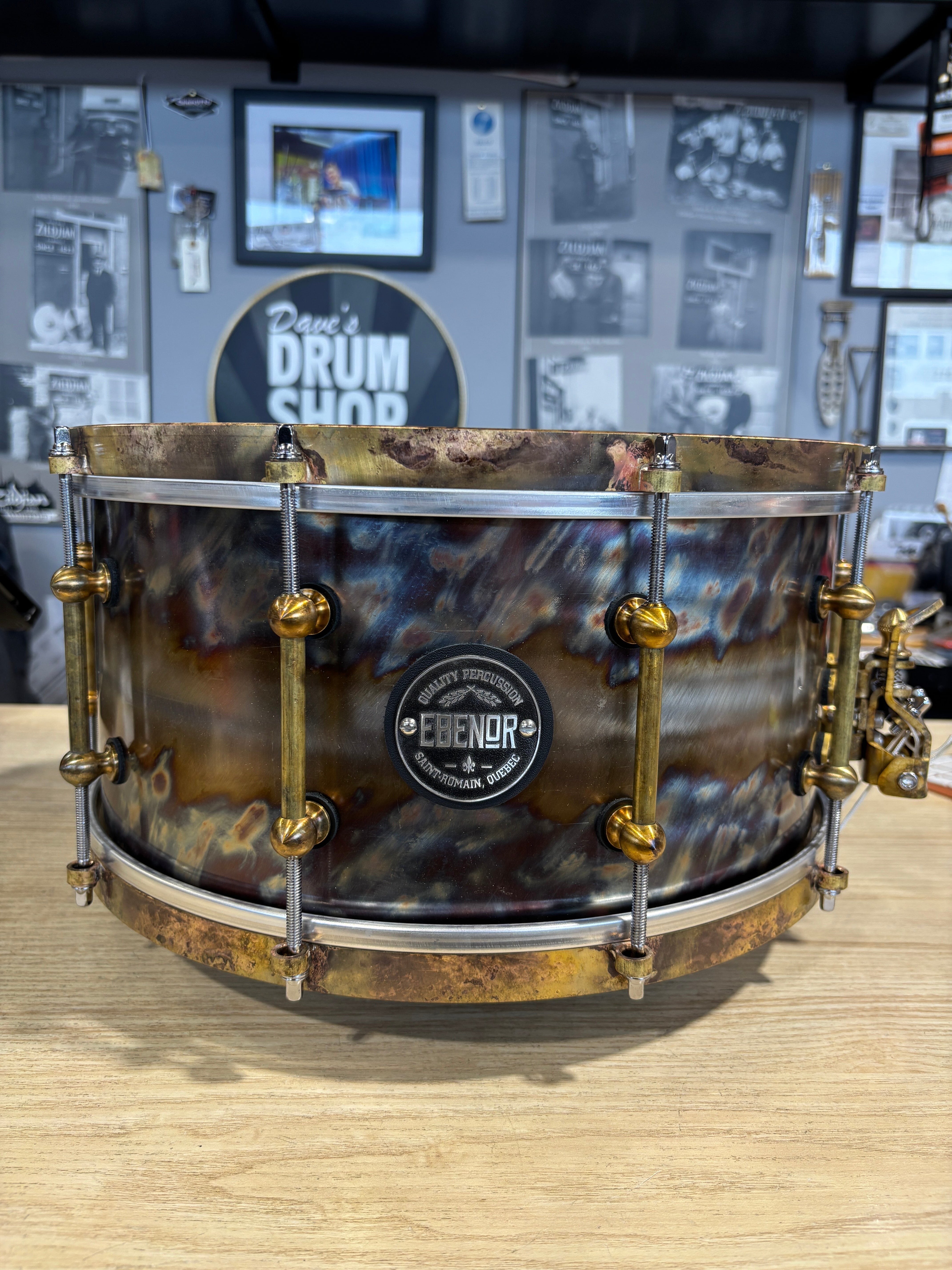 Ebenor 14x7 Bright Evolution Steel Snare NEW SNARE DRUMS Ebenor