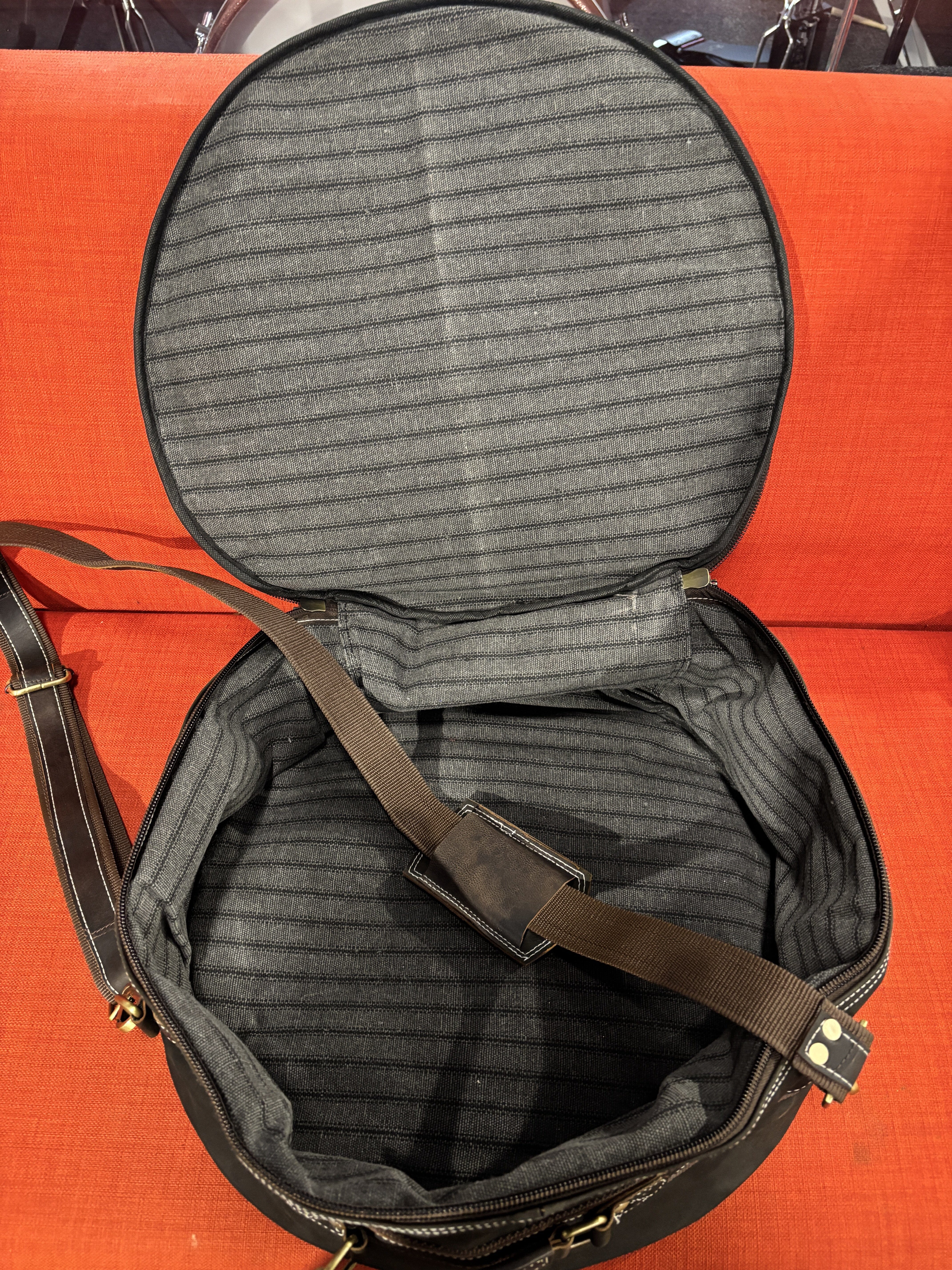 Ebenor Leather Snare Drum Bag Made in Canada NEW CASES Ebenor