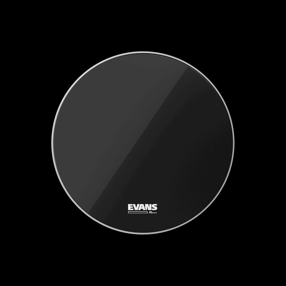 Evans 22" EQ3 No Port Reso Black Smooth Black Bass Drum Head (BD22RB-NP) DRUM SKINS evans