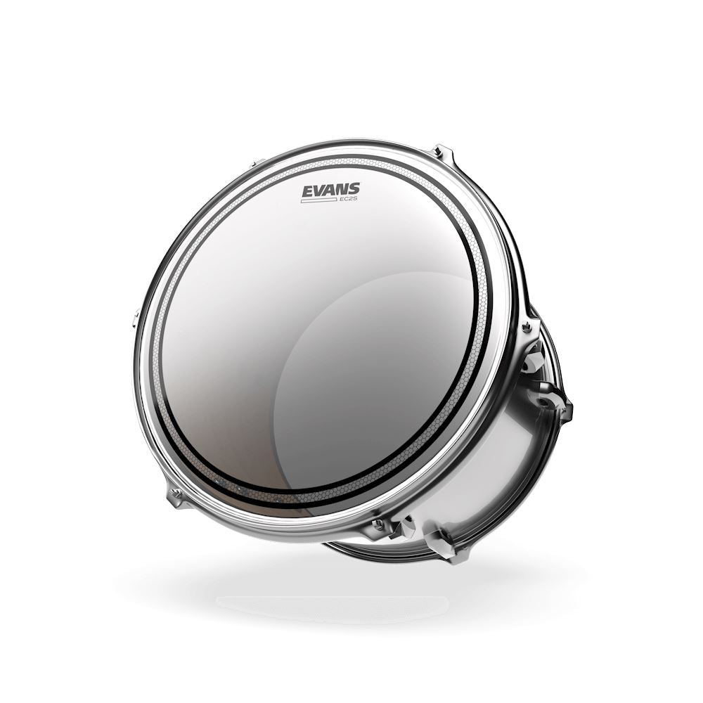 Evans EC2S Clear Fusion Tom Drum Head Pack (10", 12", 14") with 14" HD Dry Snare Batter (EPP-EC2SHDD-F) DRUM SKINS evans