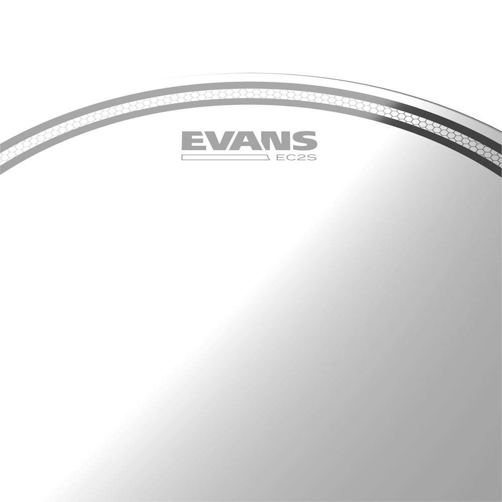Evans EC2S Clear Fusion Tom Drum Head Pack (10", 12", 14") with 14" HD Dry Snare Batter (EPP-EC2SHDD-F) DRUM SKINS evans