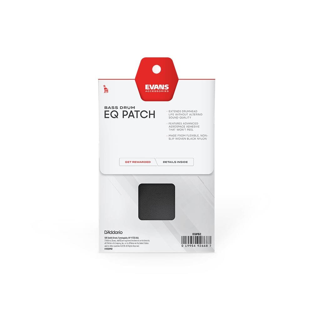 Evans EQ Patch Black Nylon Double Patch (EQPB2) DRUM SKINS evans