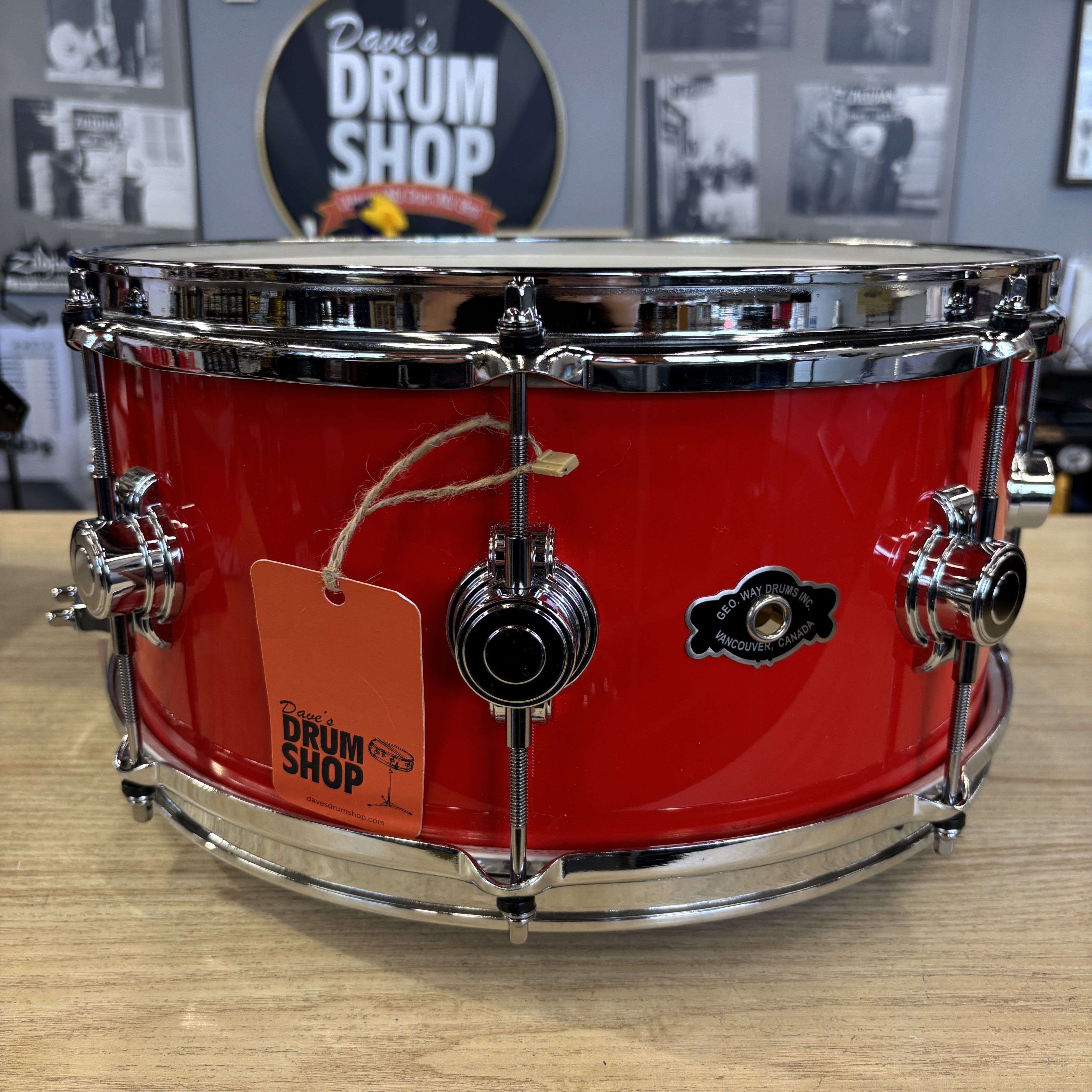 George Way Aristocrat 6.5 x 14 Hot Rod Red Snare 2023 USED SNARE DRUMS George Way