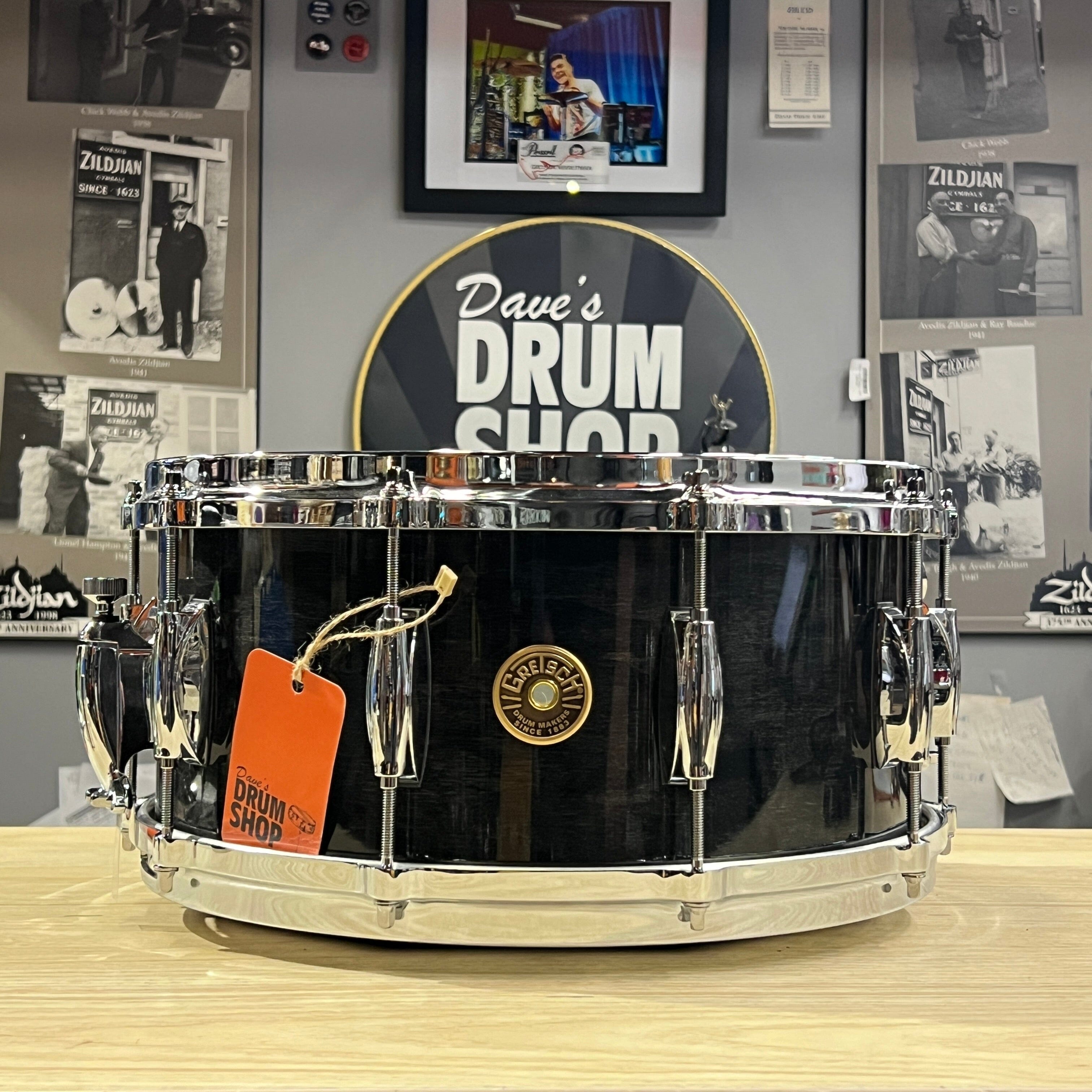 Gretsch 14x6.5 USA Custom Ridgeland Snare Drum Ebony Gloss GRGL6514