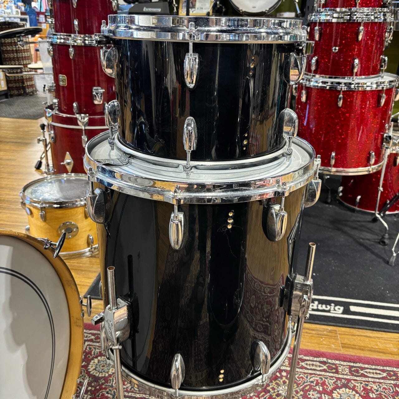 Gretsch 3Pc 70s/80s Black Nitron CONSIGNMENT DRUM KIT GRETSCH