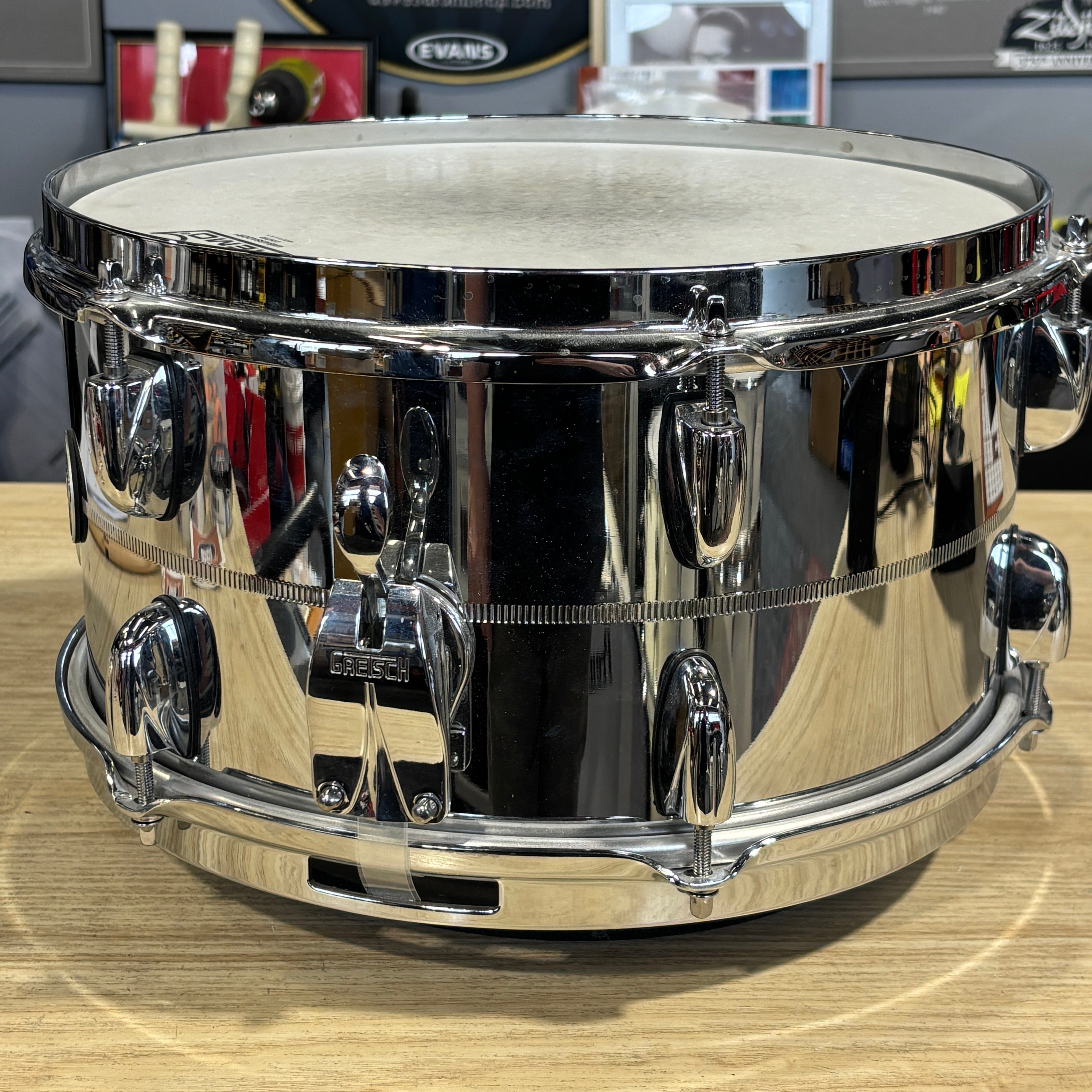 Gretsch 7x13 Chrome Over Steel Brooklyn Snare Drum CONSIGNMENT DRUM KIT GRETSCH