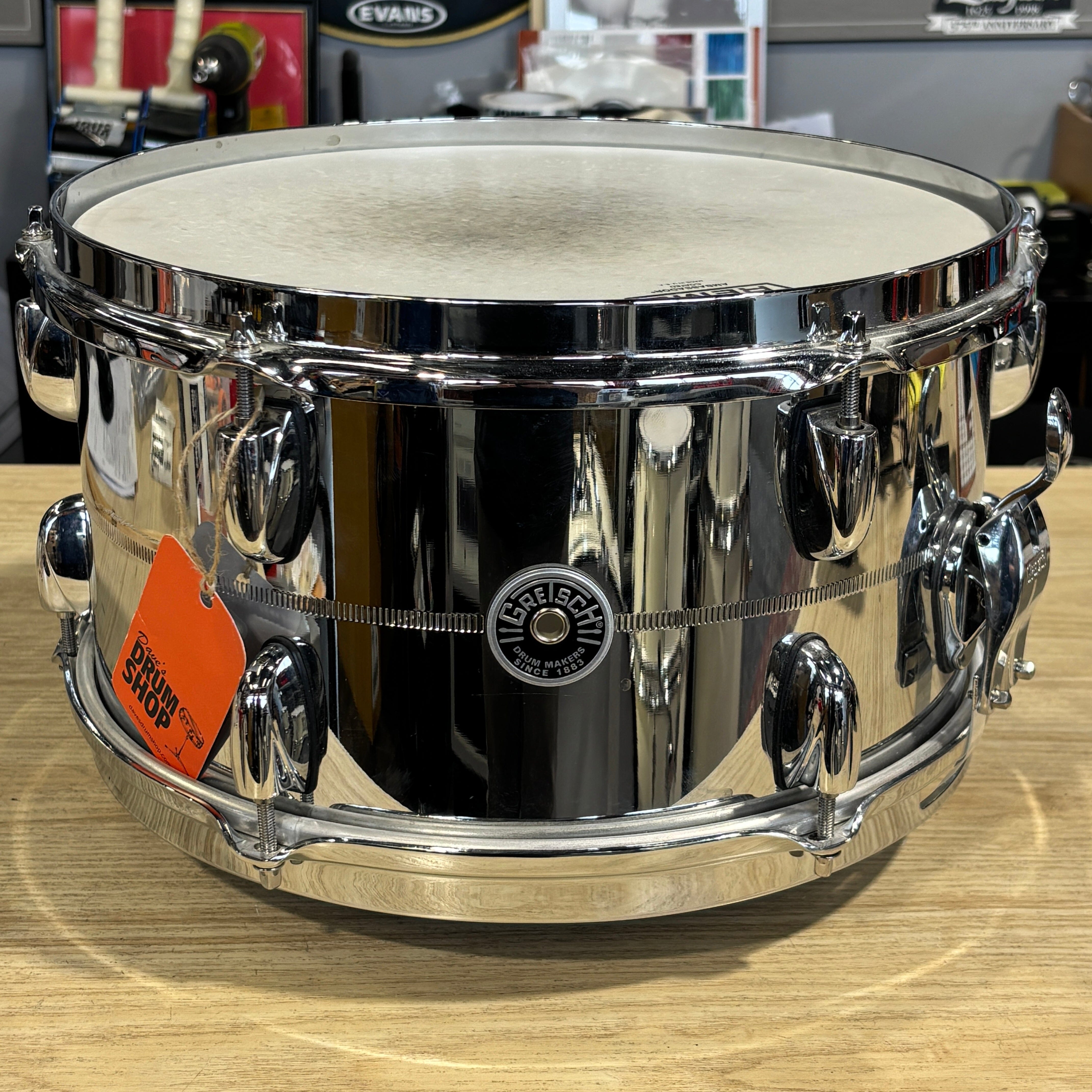 Gretsch 7x13 Chrome Over Steel Brooklyn Snare Drum CONSIGNMENT DRUM KIT GRETSCH