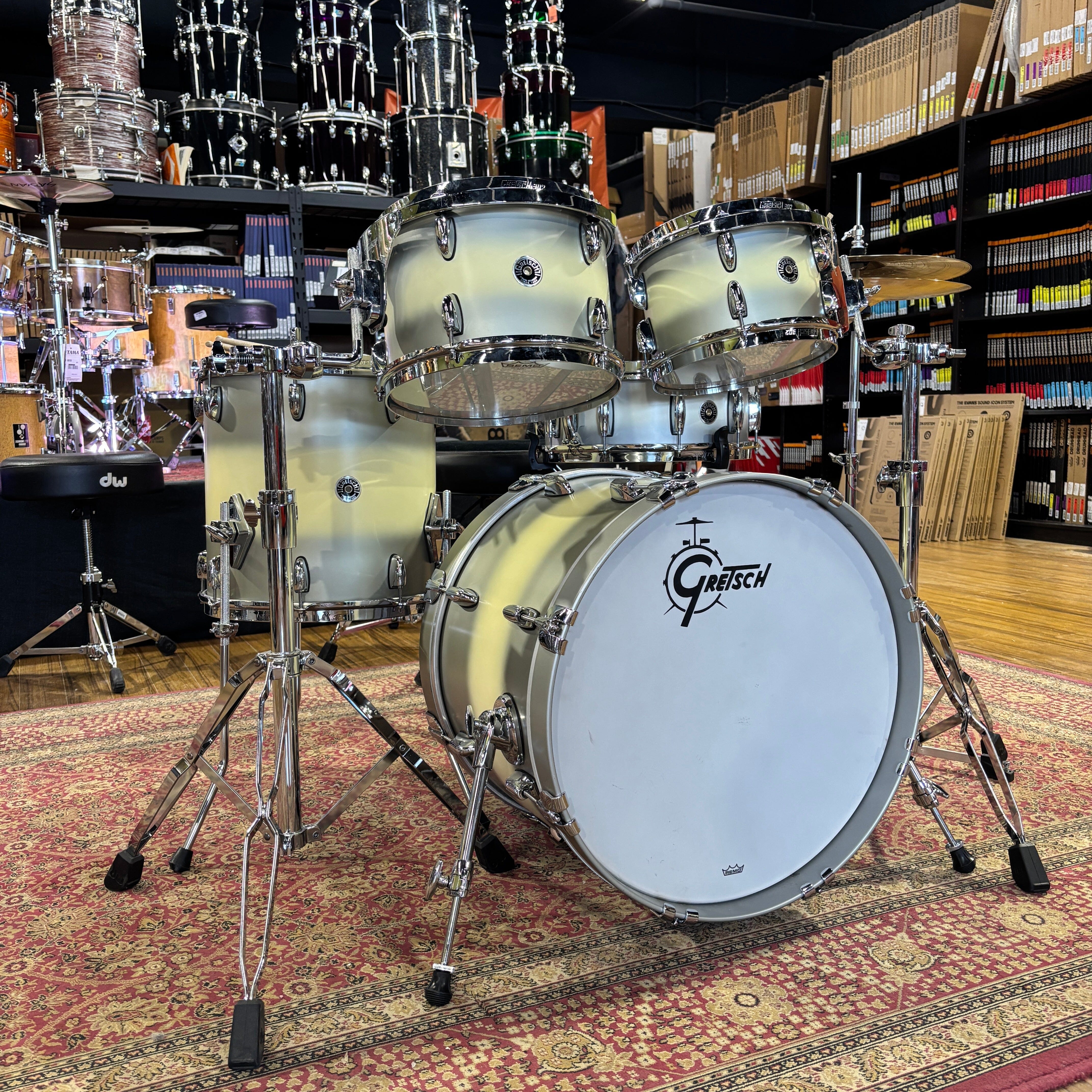 Gretsch Brooklyn SIlver Mist Duco 10/12/14/20 CONSIGNMENT DRUM KIT GRETSCH