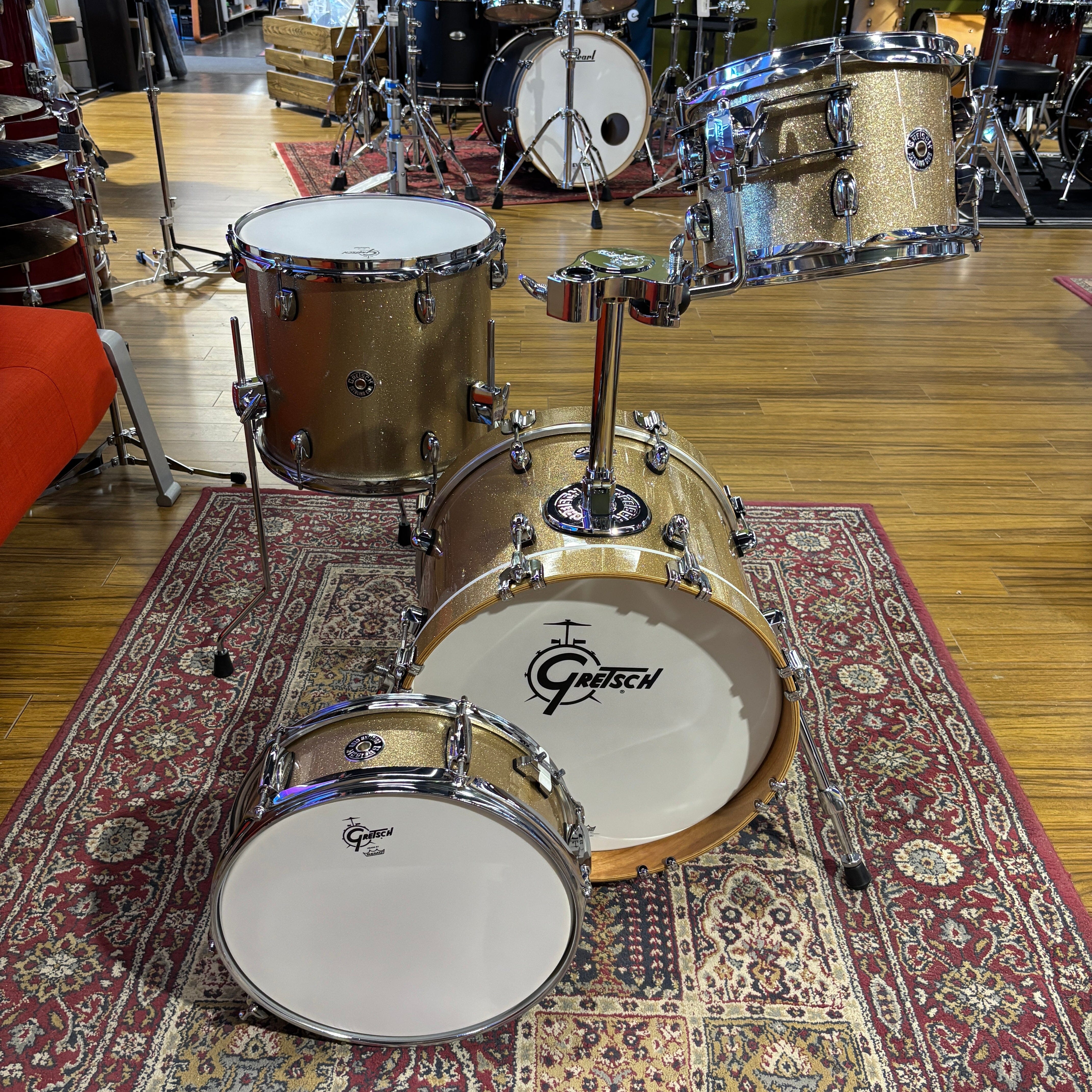 Gretsch Catalina Club CC2 Micro 4pc Shell Pack 16/10/13/13, Sahara Sparkle (CC2-M264-SSP) NEW DRUM KIT GRETSCH