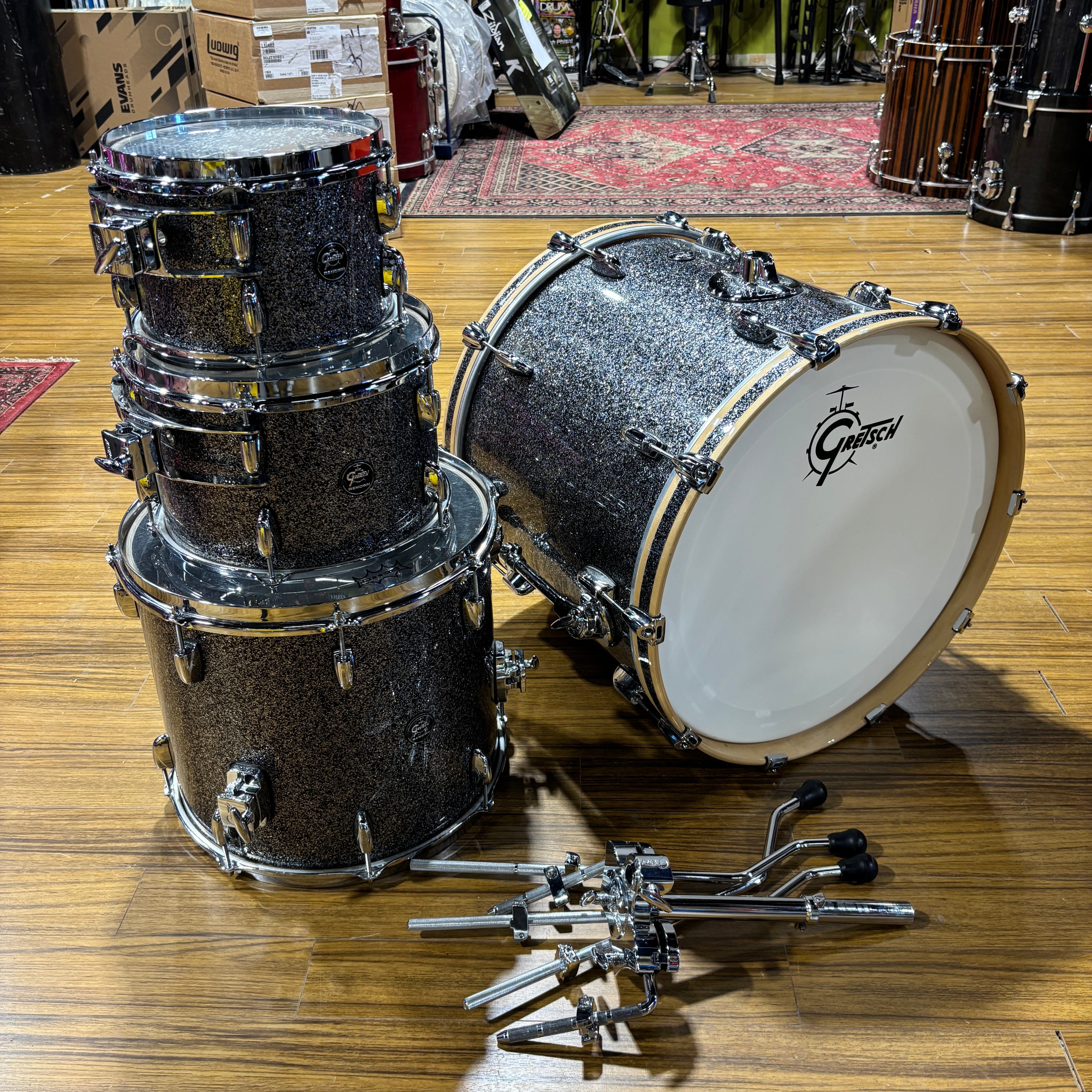 Gretsch Renown 10/12/16/22 Blue Metal Sparkle CONSIGNMENT DRUM KIT GRETSCH
