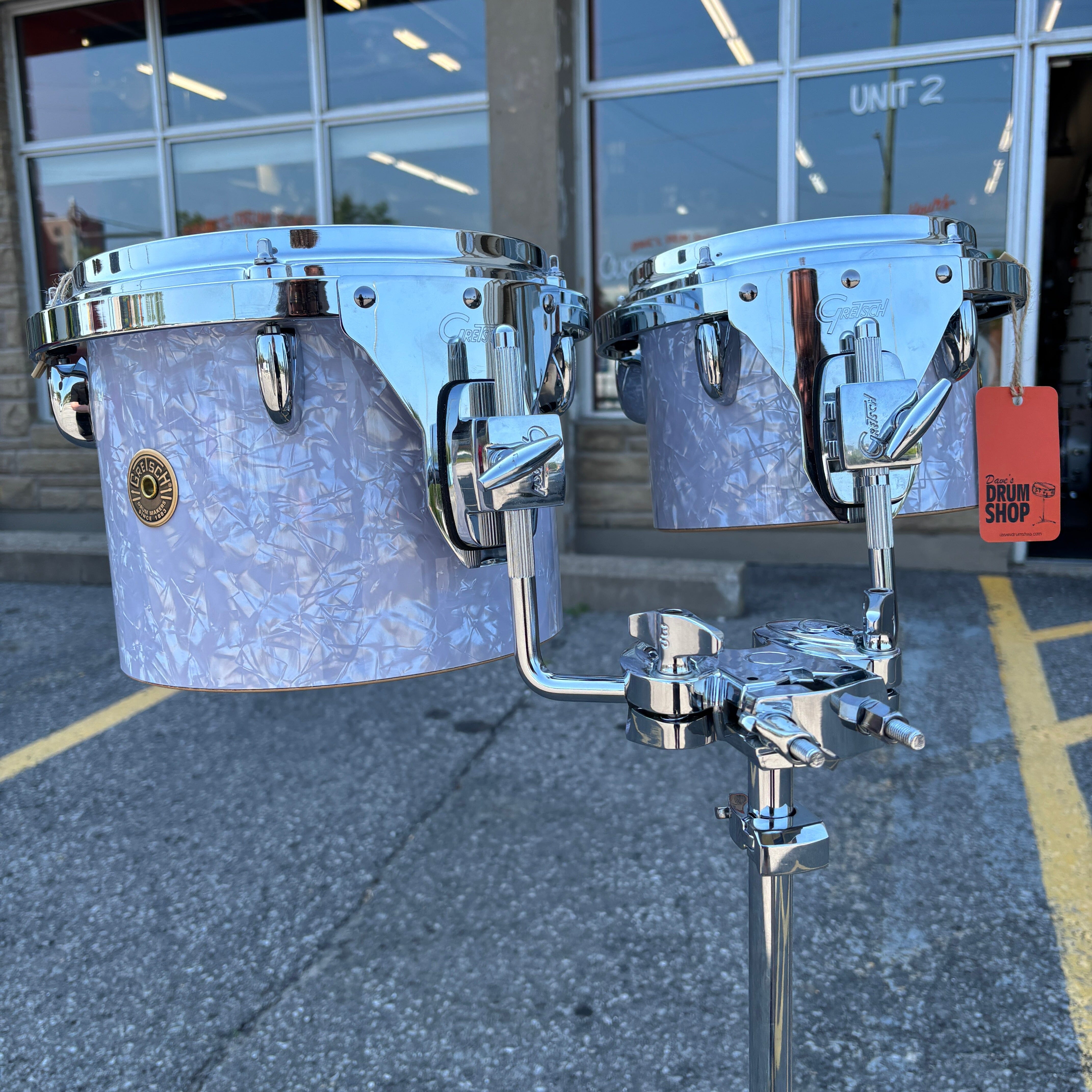 Gretsch USA Custom Concert Toms w/Stand 8" and 10" NEW DRUM KIT GRETSCH