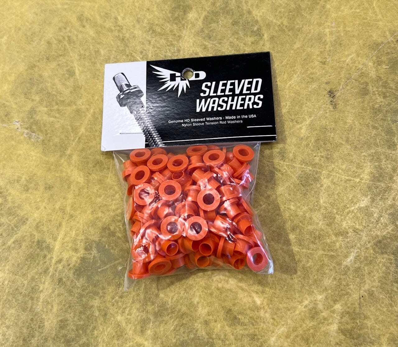 Hendrix Sleeved Washers, 100 pack, Orange (HDSW-100-OR) NEW DRUM ACCESSORIES hendrix