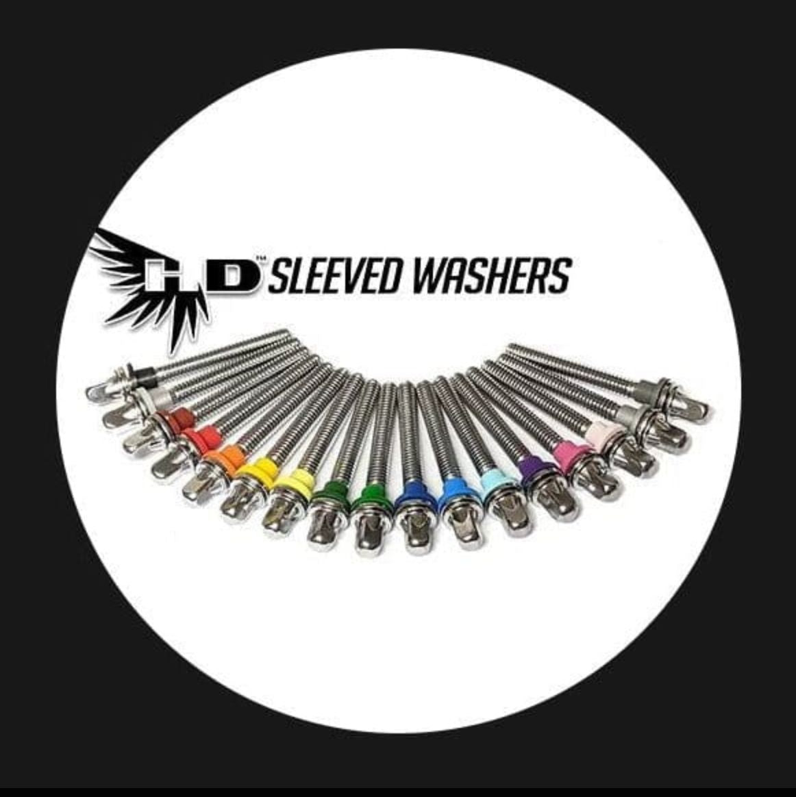 Hendrix Sleeved Washers, 100 pack, Orange (HDSW-100-OR) NEW DRUM ACCESSORIES hendrix