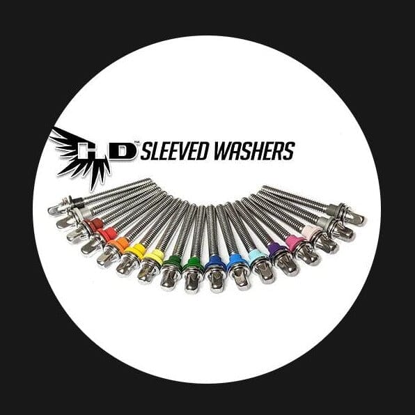 Hendrix Sleeved Washers, 100 pack, Purple (HDSW-100-PU) NEW DRUM ACCESSORIES hendrix