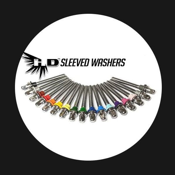 Hendrix Sleeved Washers, 100 pack, Yellow (HDSW-100-YW) NEW DRUM ACCESSORIES hendrix