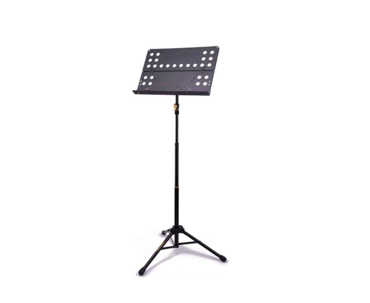 Hercules Orchestra Stand w/ Perforated Desk, Black (BS418BPLUS) NEW DRUM ACCESSORIES Hercules