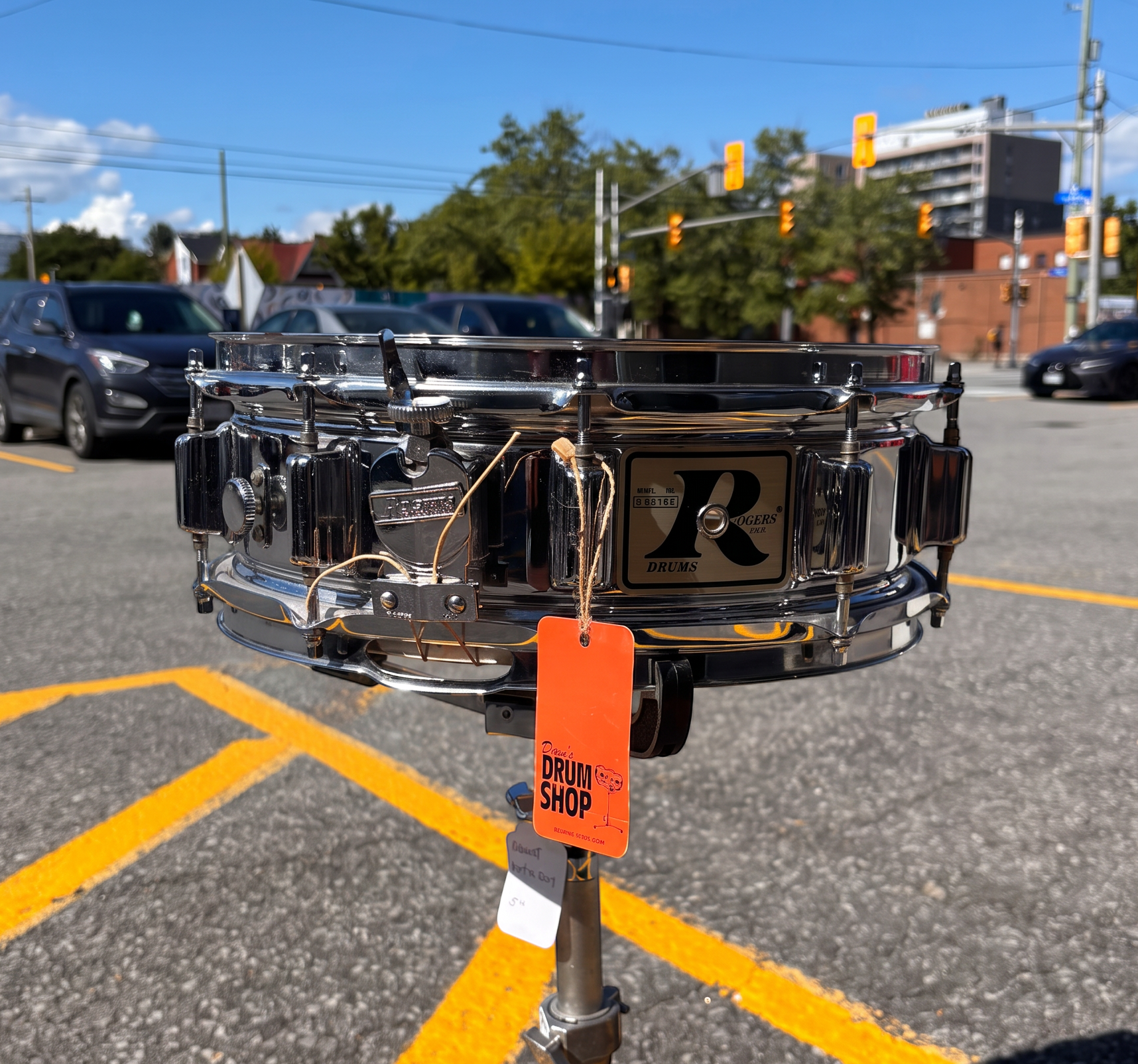 1970s Rogers SuperTen 5×14" Snare Drum Chrome Over Steel