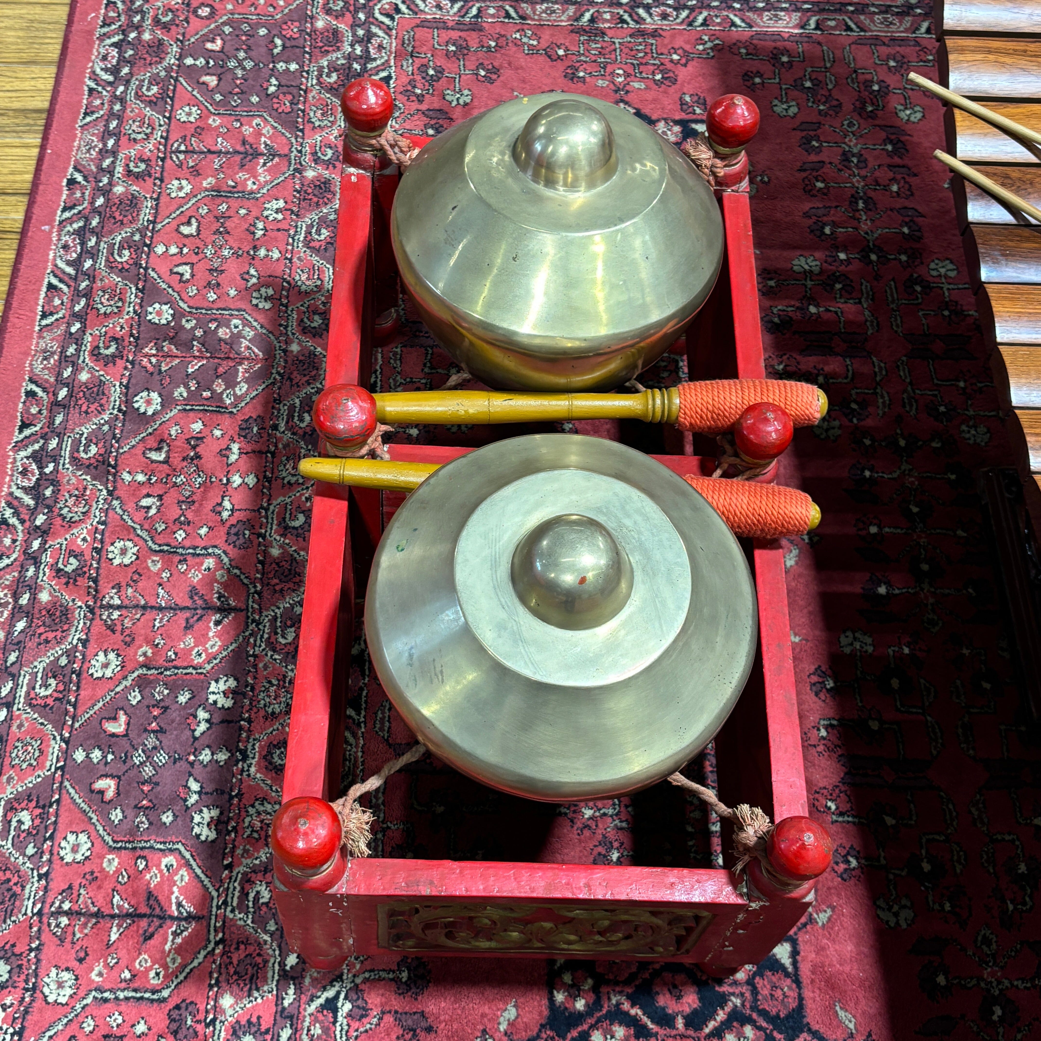 Indonesian Gamelan Kettle Gong Set (Kenong) CONSIGNMENT PERCUSSION Not specified