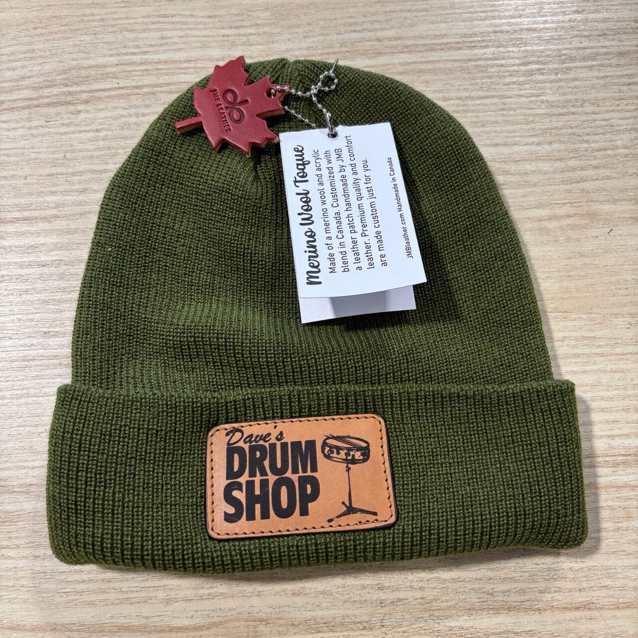 JMB Dave's Drum Shop Merino Toque, Green PROMO ITEMS JMB