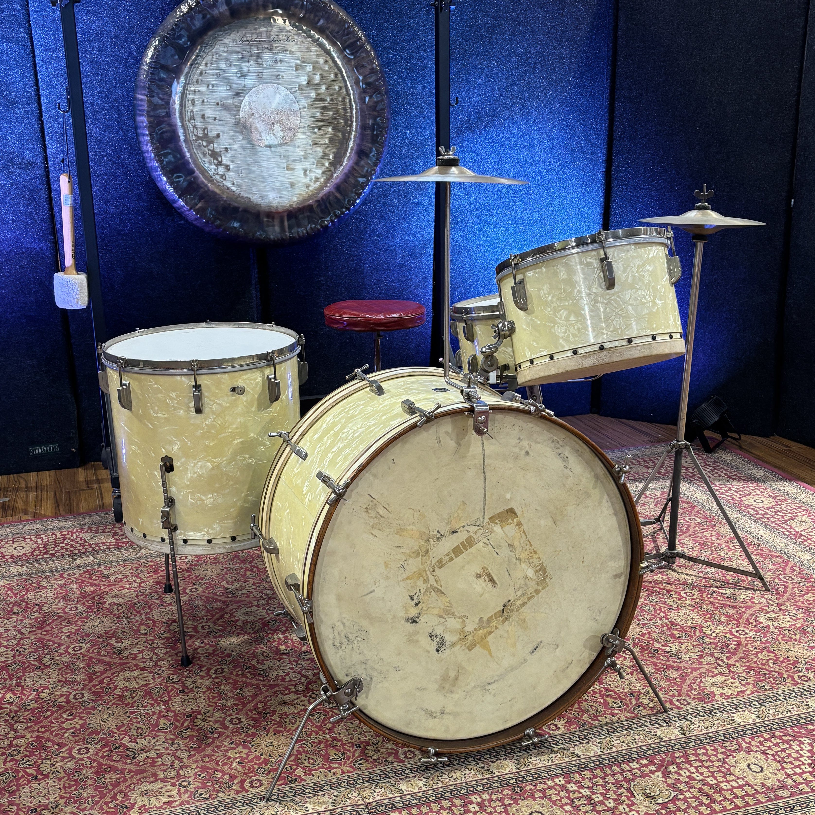 Leedy 1948 Broadway New Yorker w/Snare White Pearl CONSIGNMENT DRUM KIT Leedy