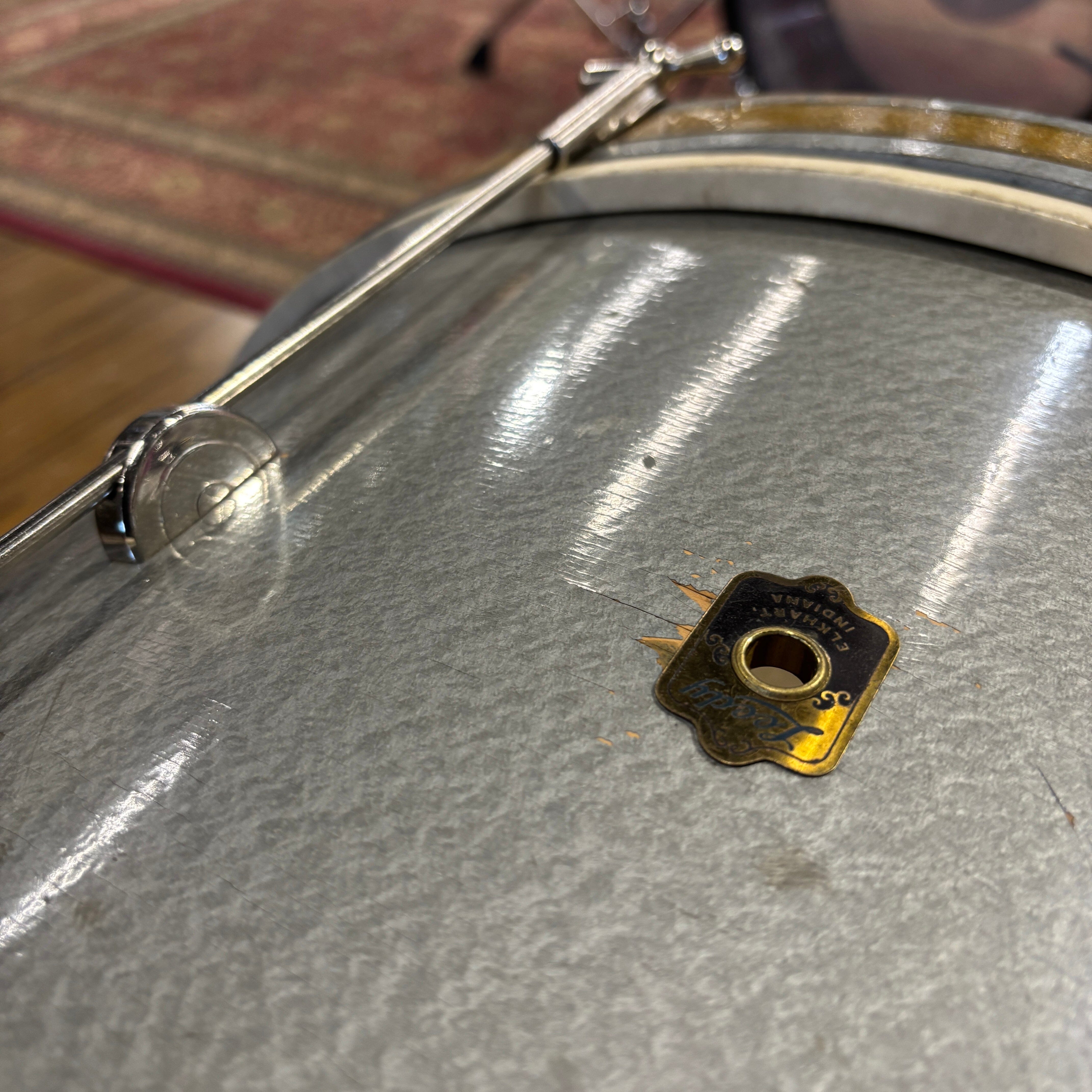 Leedy Combo Kit with Conga Tom in Antique Silver 1948 CONSIGNMENT DRUM KIT Leedy