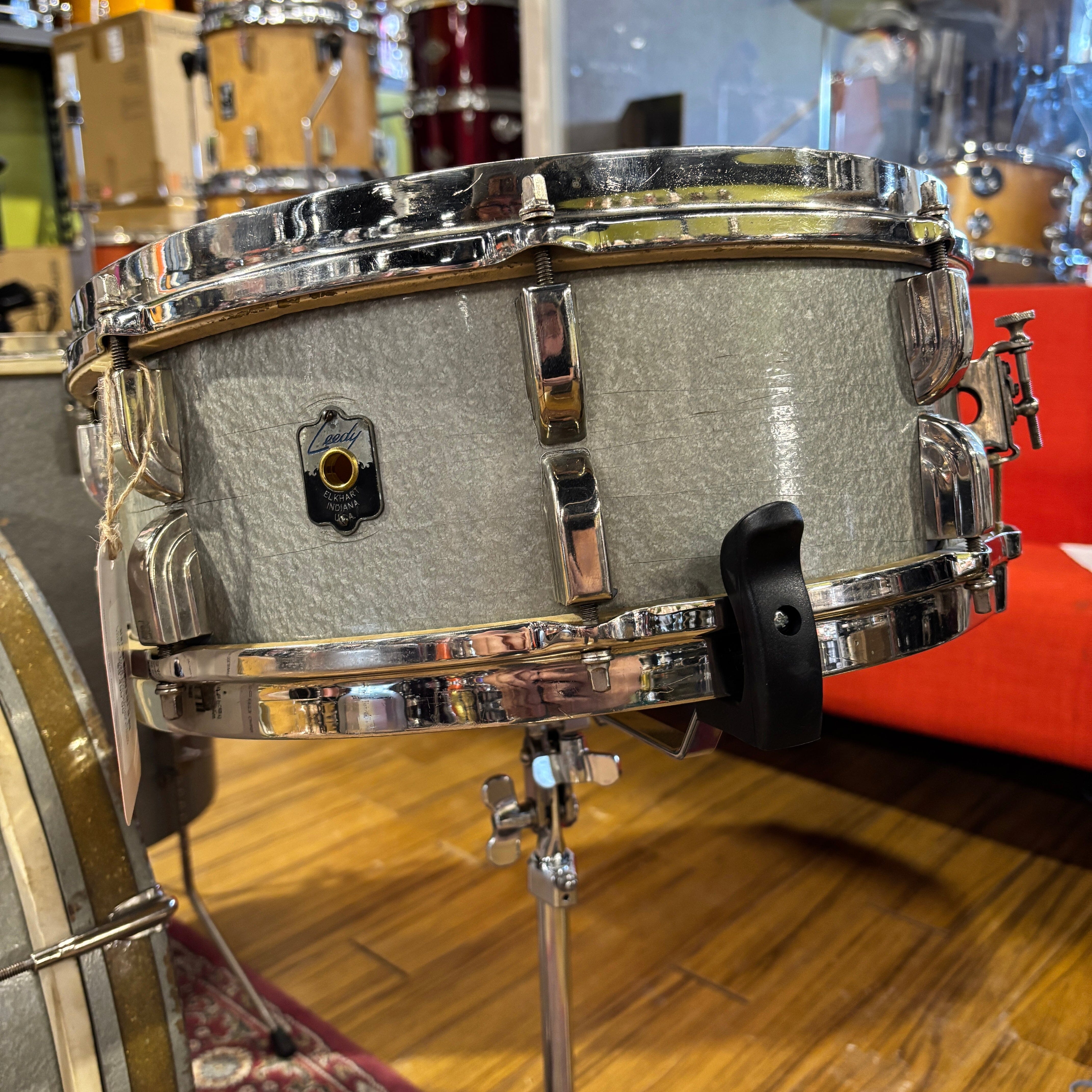 Leedy Combo Kit with Conga Tom in Antique Silver 1948 CONSIGNMENT DRUM KIT Leedy