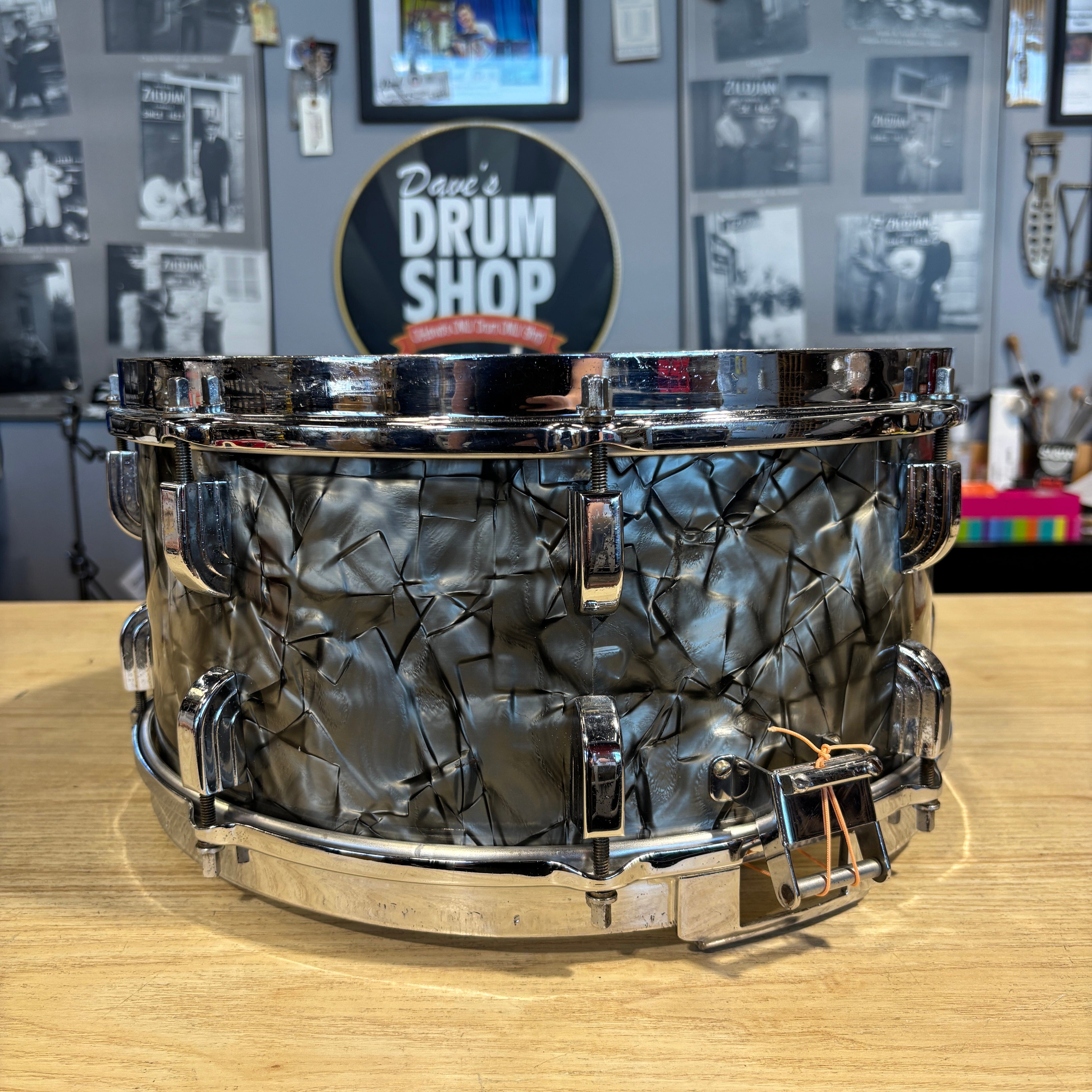Leedy Ludwig Broadway Snare No 400 6.5x14 Black Diamond Pearl USED SNARE DRUMS Leedy Ludwig