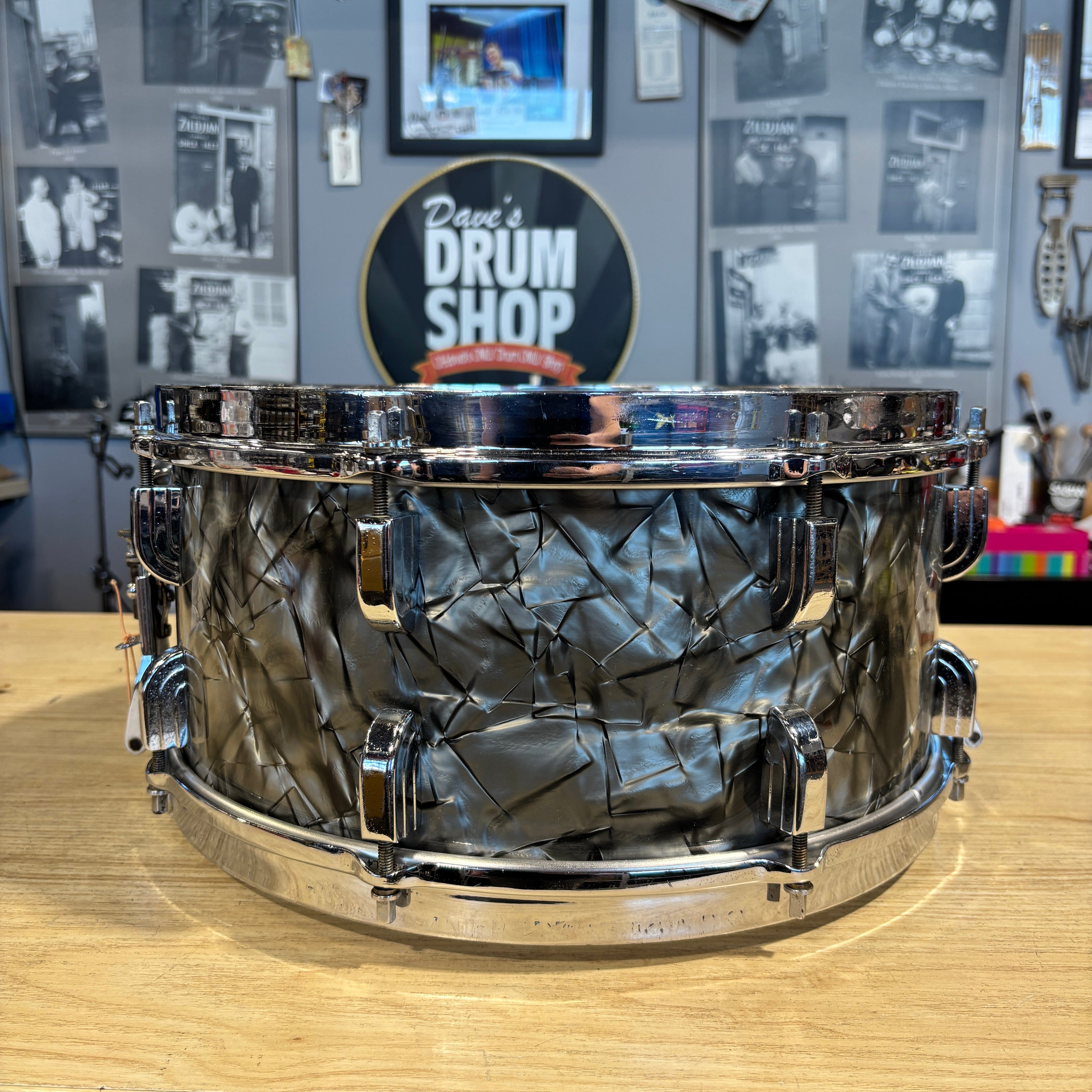Leedy Ludwig Broadway Snare No 400 6.5x14 Black Diamond Pearl USED SNARE DRUMS Leedy Ludwig