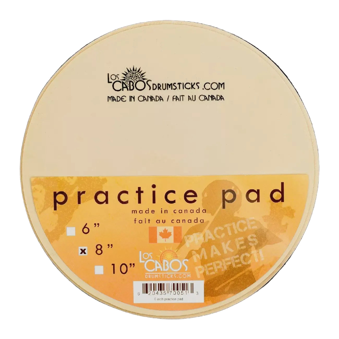 Los Cabos 8" Practice Pad (LCDPP8) DRUM STICKS Los Cabos