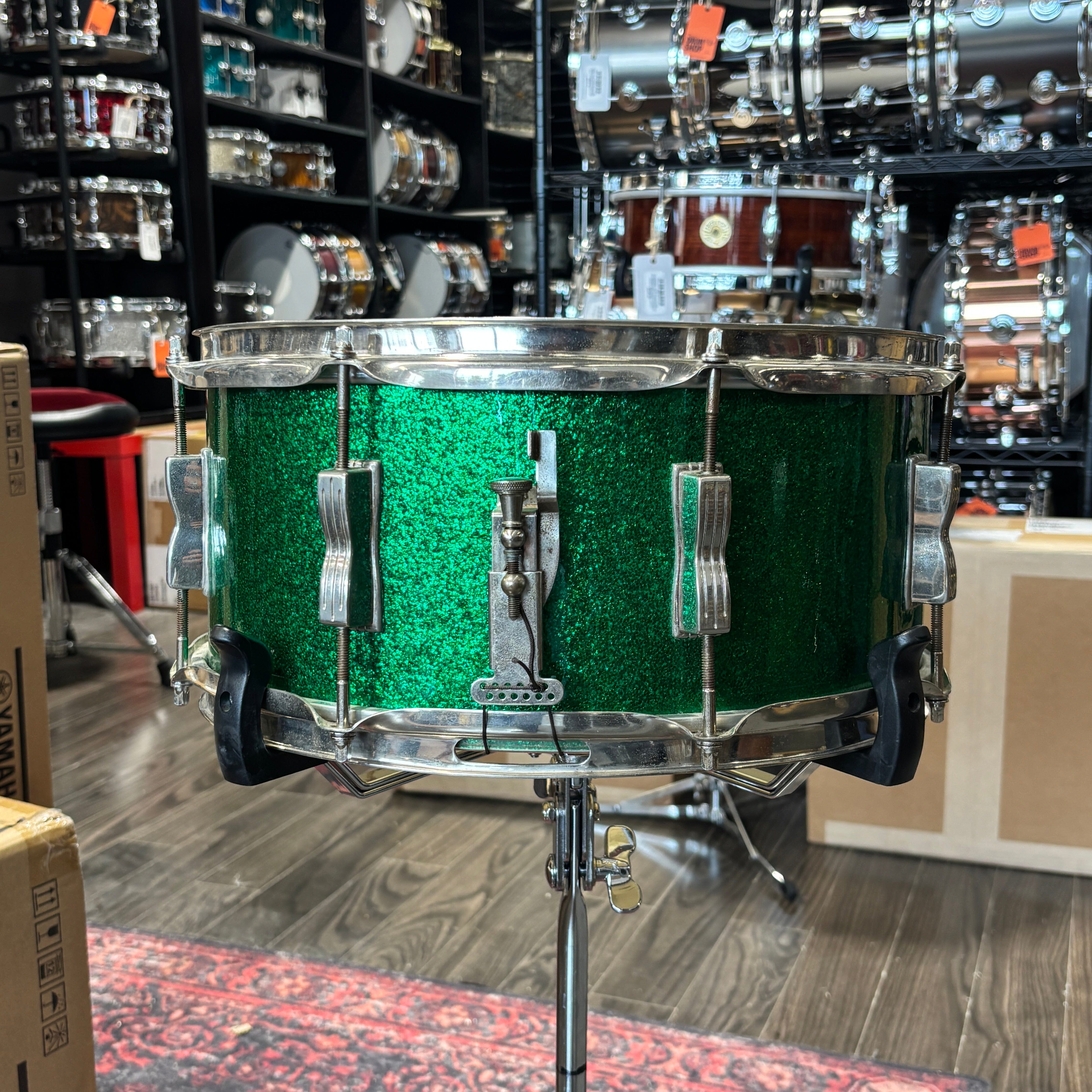 Ludwig 1960s School Festival Green Sparkle 6.5 x 14 CONSIGNMENT DRUM KIT LUDWIG