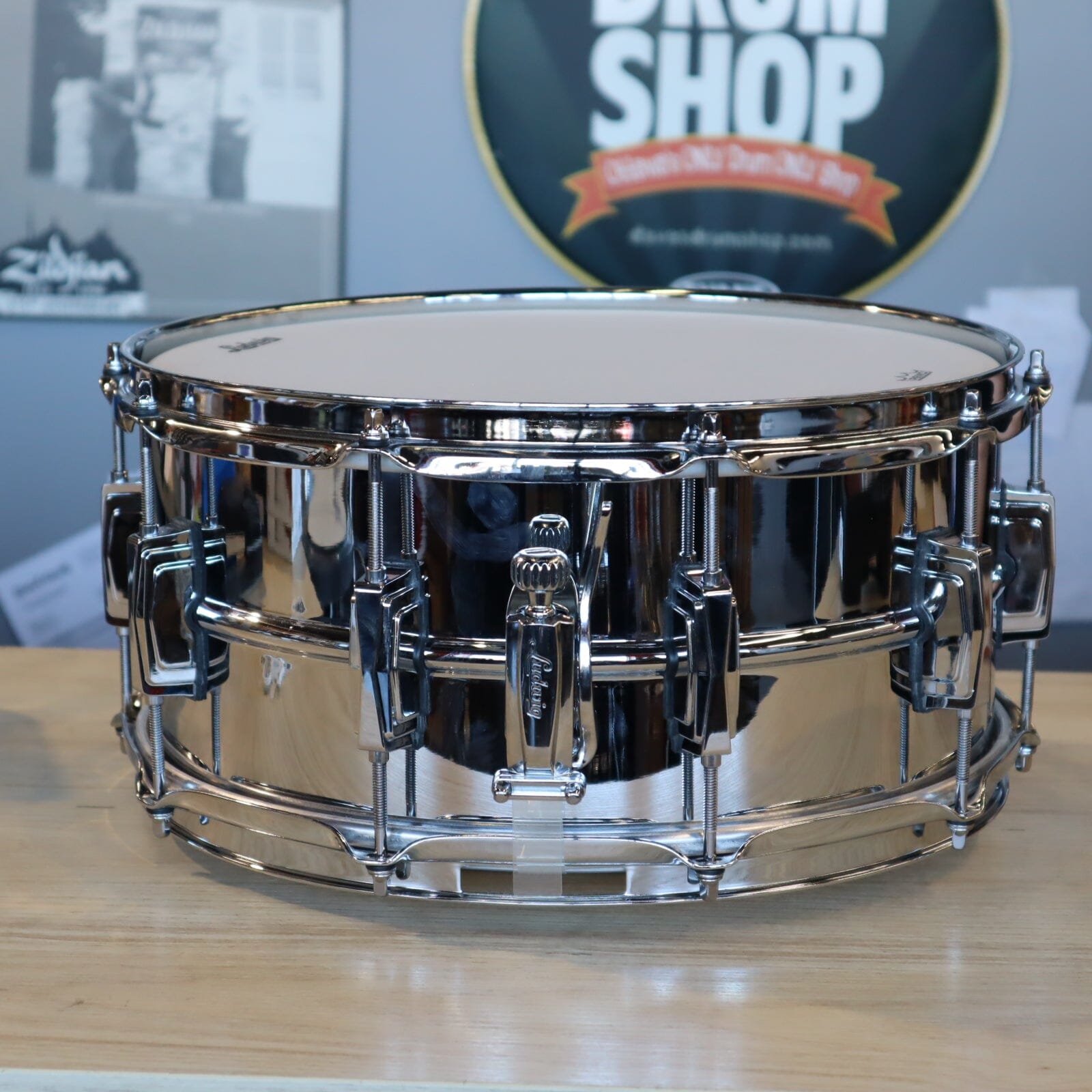 Ludwig 402 B STOCK 14 x 6.5 consignment drums Ludwig 