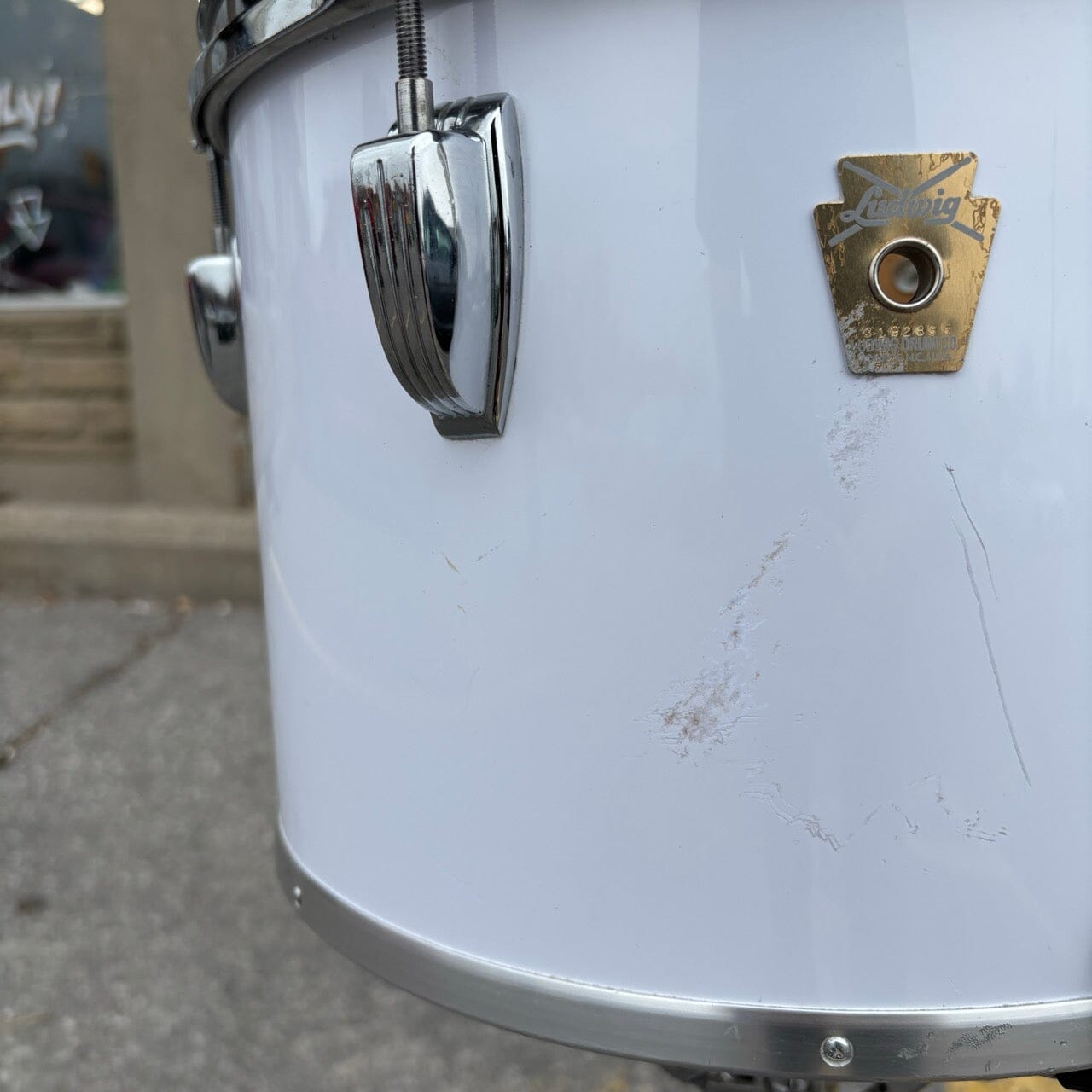 Ludwig 80's White Cortex 13x9 Concert Tom USED OTHER DRUMS (TOMS ETC) LUDWIG