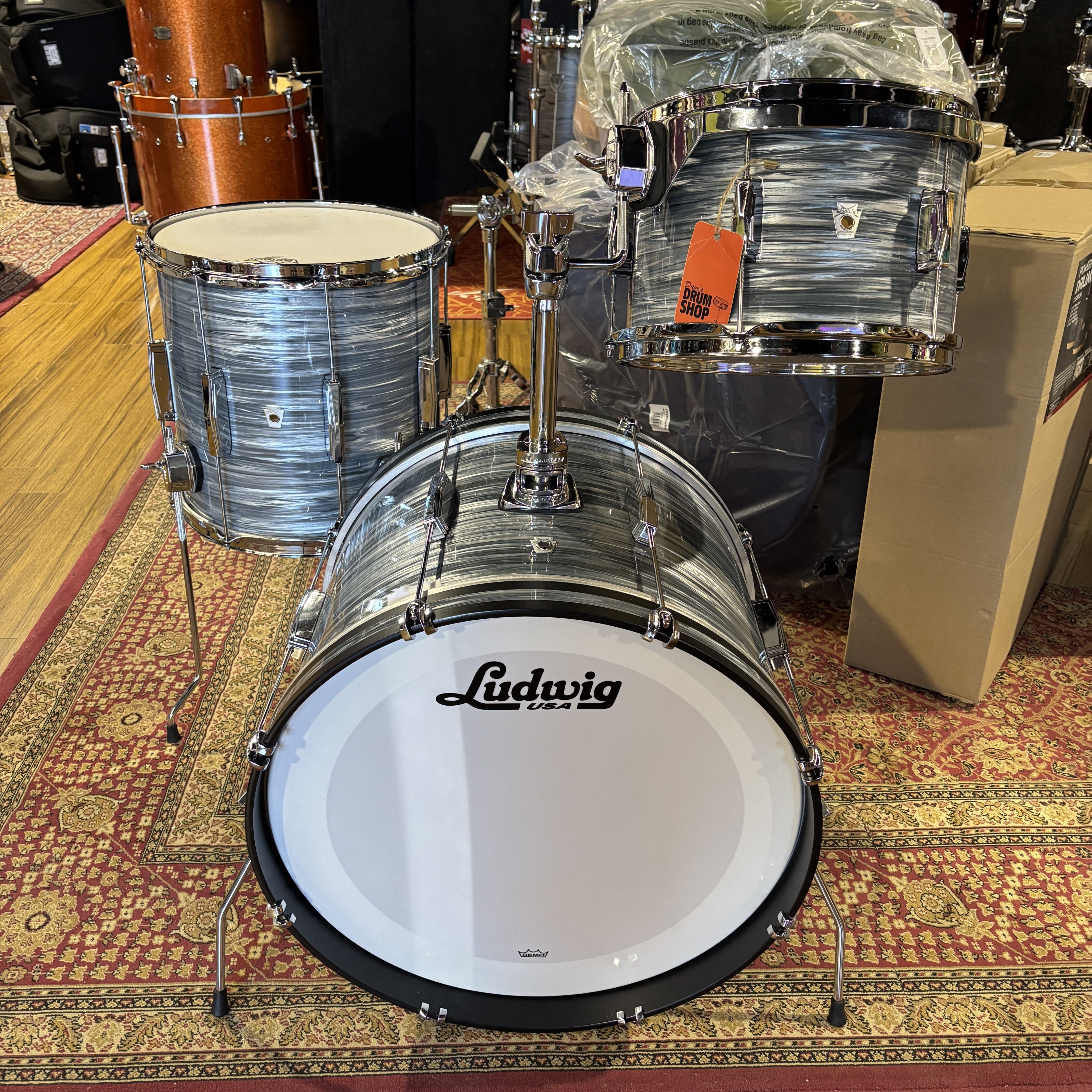 Ludwig Down Beat Club Date Series Blue Oyster USED DRUM KIT LUDWIG