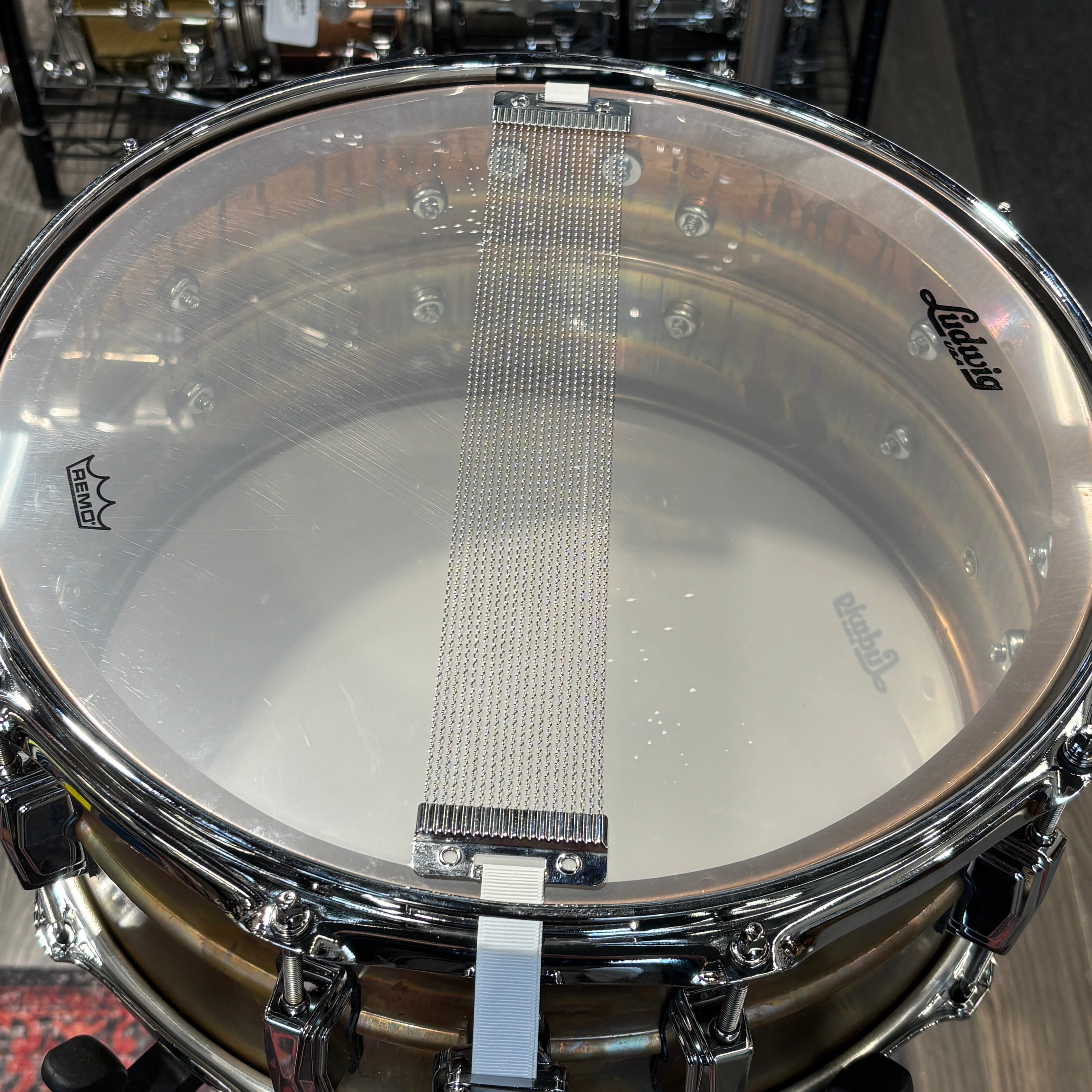 Ludwig LB552R 14x6.5 Raw Bronze Phonic Snare Drum (USED) USED SNARE DRUMS LUDWIG