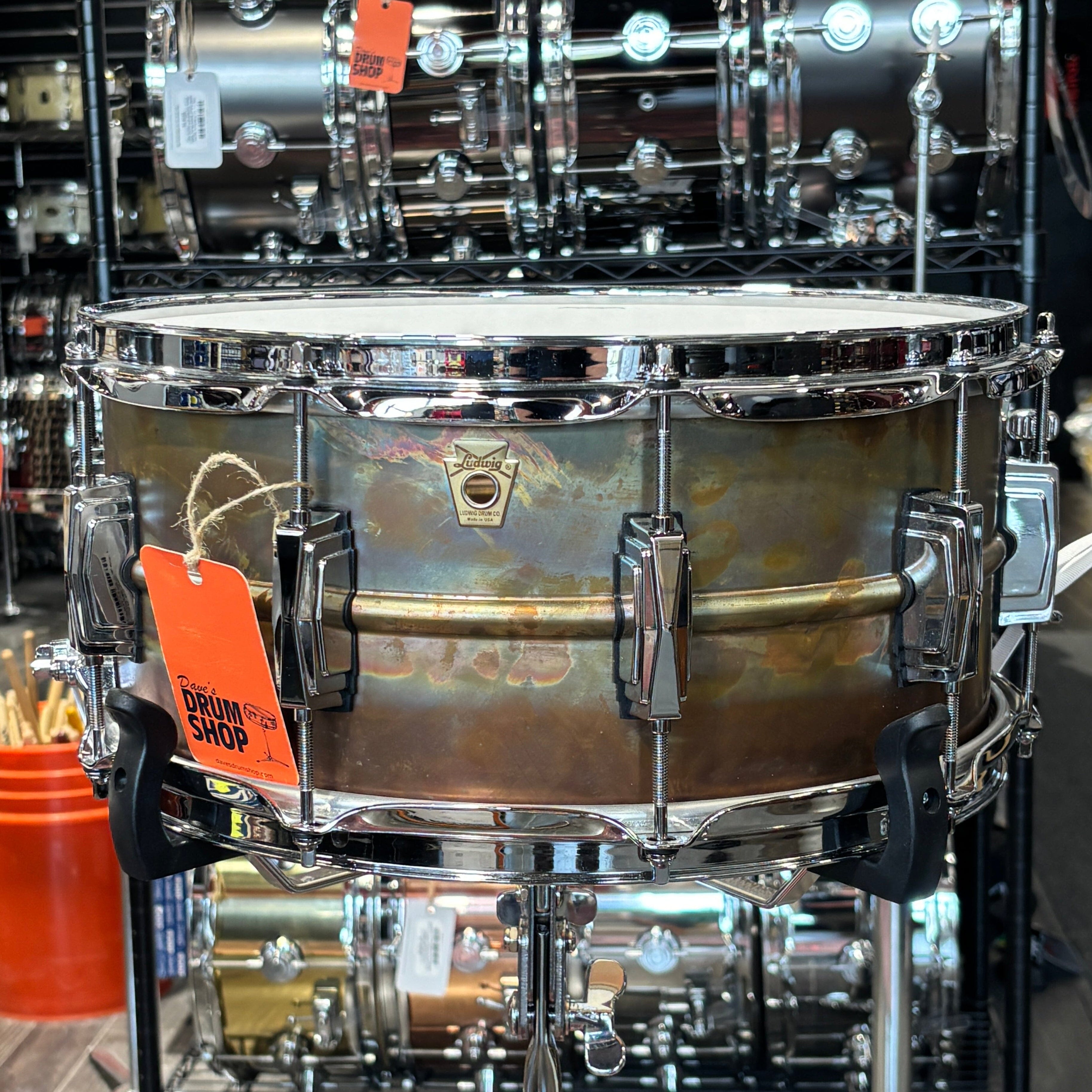 Ludwig LB552R 14x6.5 Raw Bronze Phonic Snare Drum (USED) USED SNARE DRUMS LUDWIG