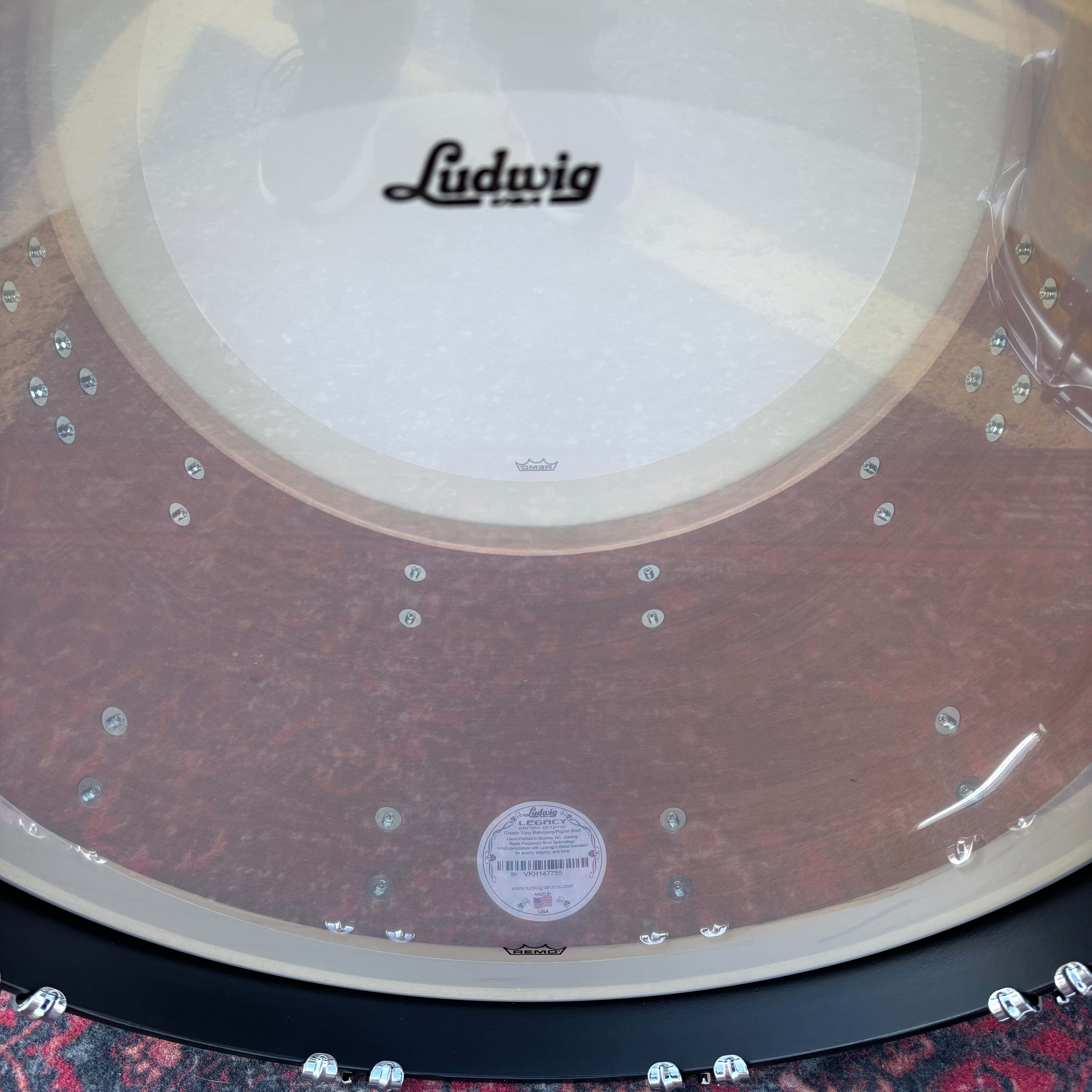 Ludwig Legacy Mahogany Kit Citrus Fab CONSIGNMENT DRUM KIT LUDWIG