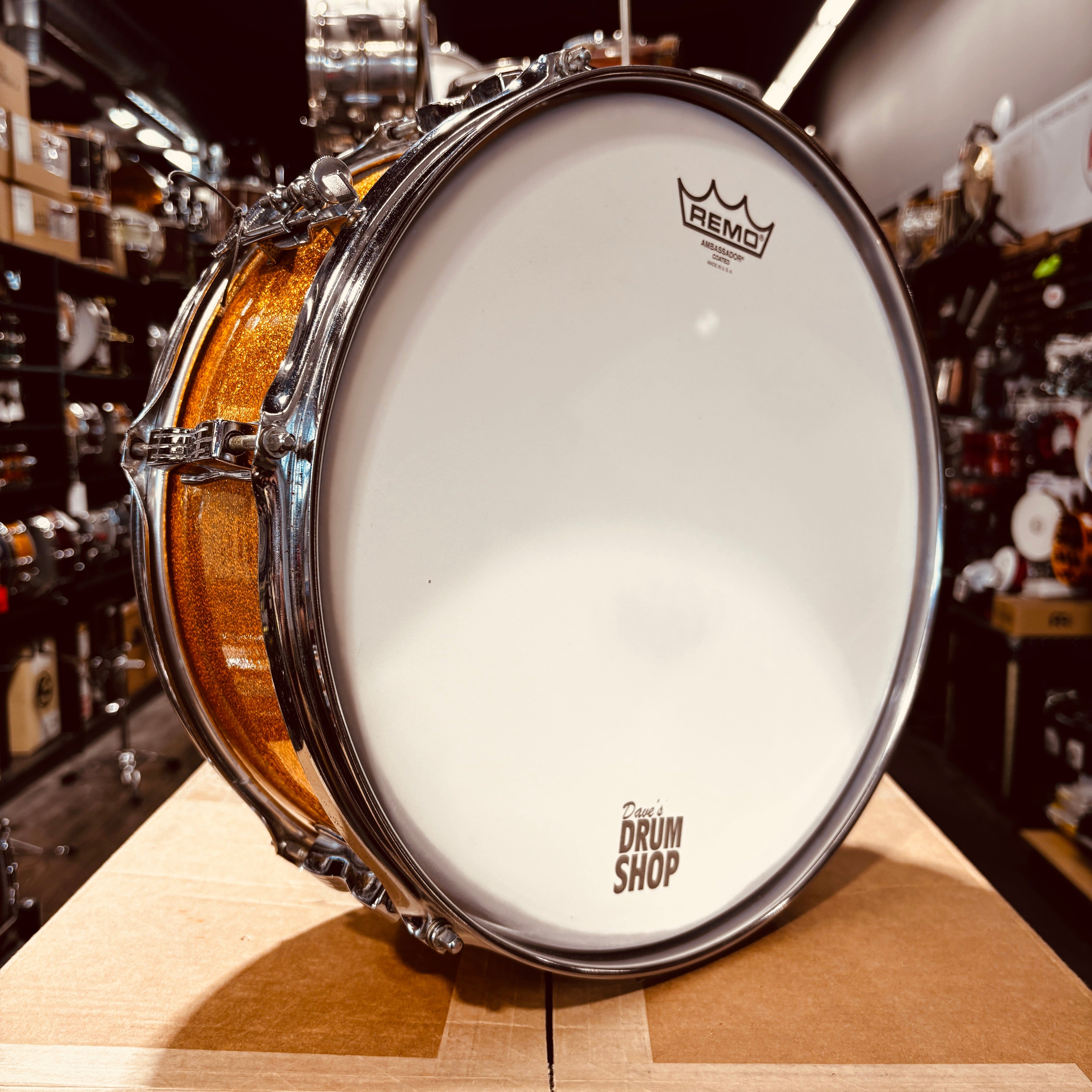 Ludwig Pioneer 5x14 Snare Drum Gold Sparkle 1966 USED SNARE DRUMS LUDWIG