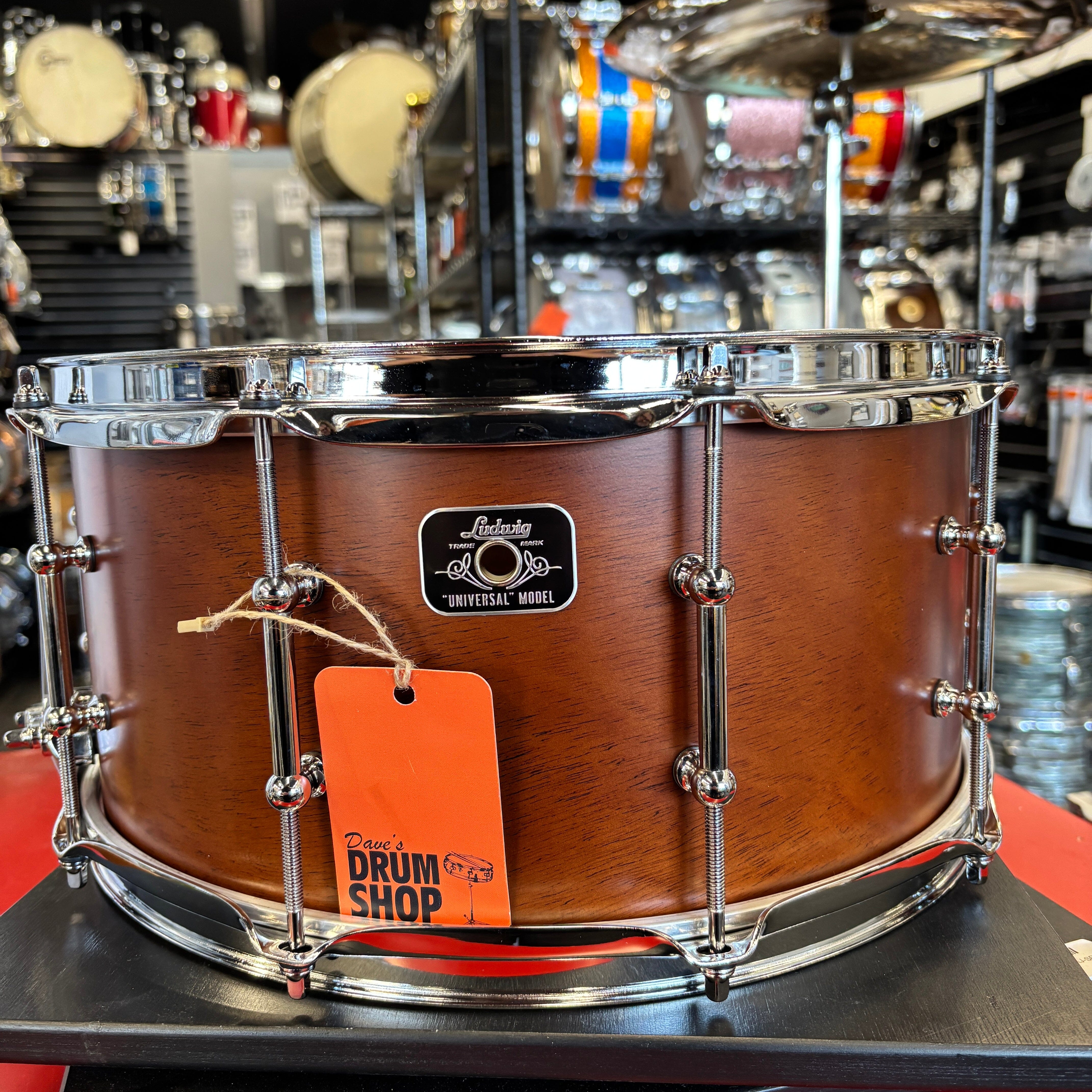 Ludwig Universal Mahogany Snare, 6.5x14 (LU6514MA) NEW SNARE DRUMS LUDWIG