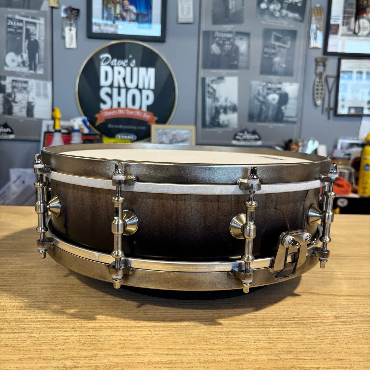 Luka 14" x 4 3/8" Maple Black Fade to Natural NEW SNARE DRUMS Luka