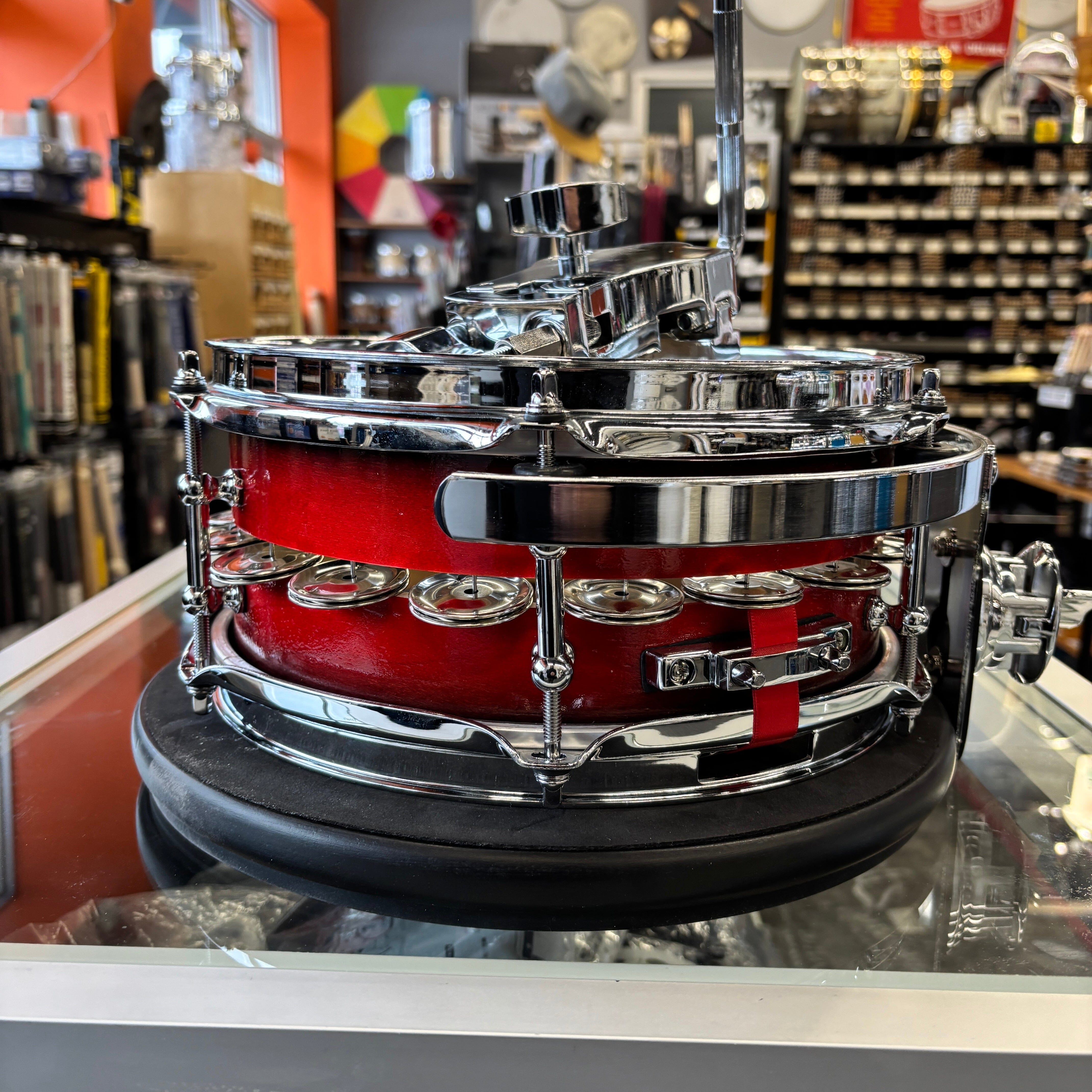 Odyssey 10" Jingle Snare Red Burst w/mount CONSIGNMENT DRUM KIT ODYSSEY