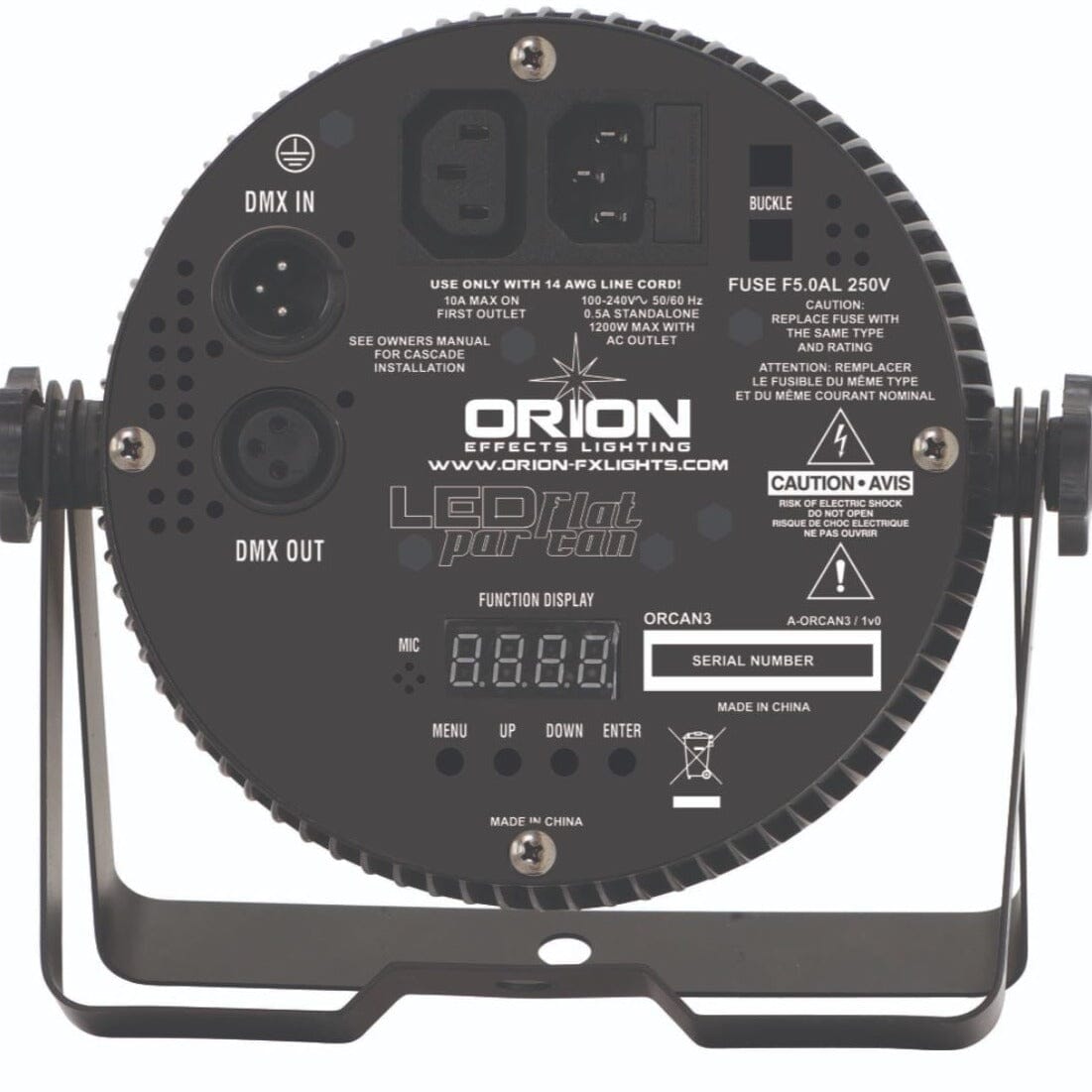Orion ORCAN3 RBGWA+UV Flat LED Par Can (ORCAN3) NEW PA and Rec Orion