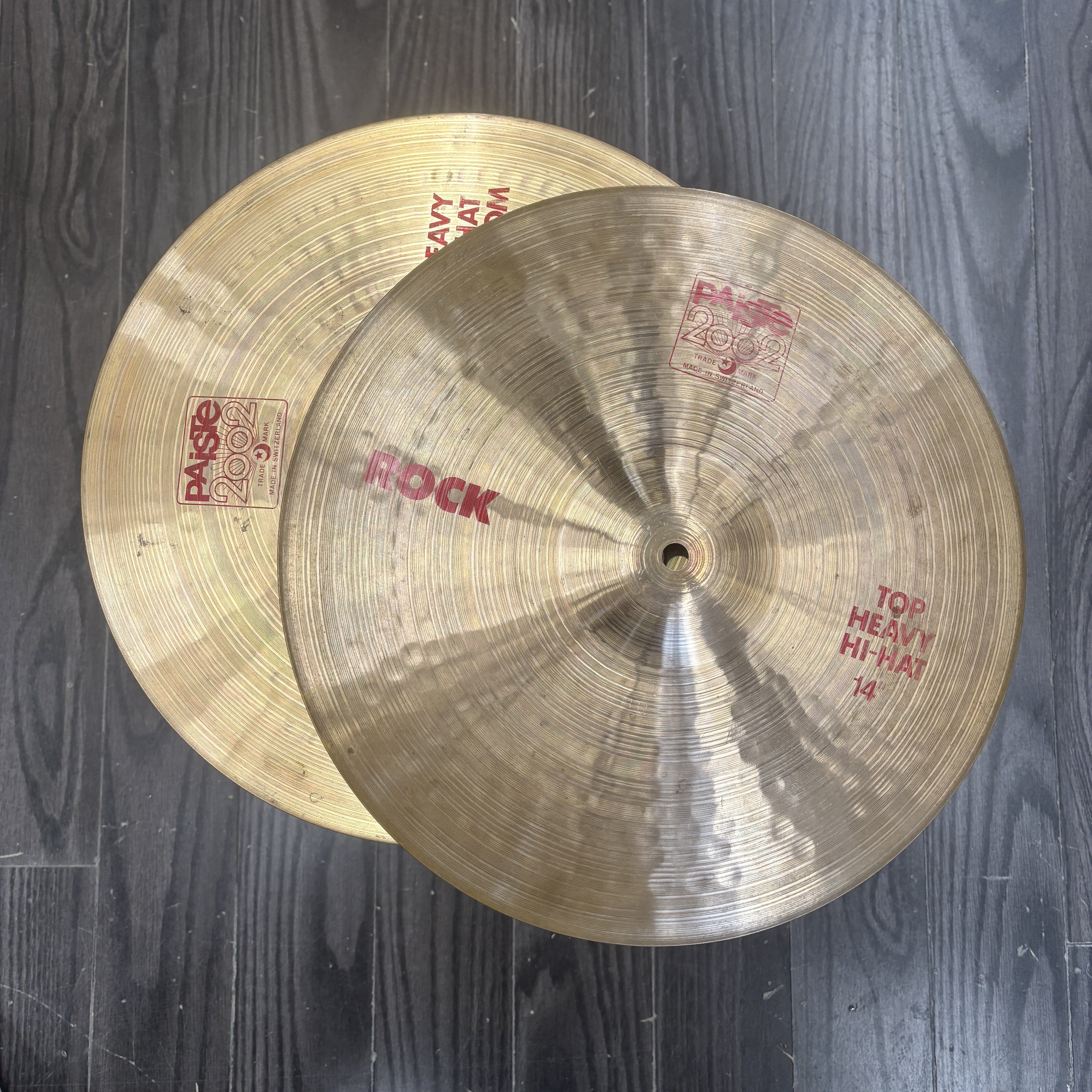 Paiste 2002 Rock Hi hats 1981 Red Label USED CYMBALS OTHER Paiste