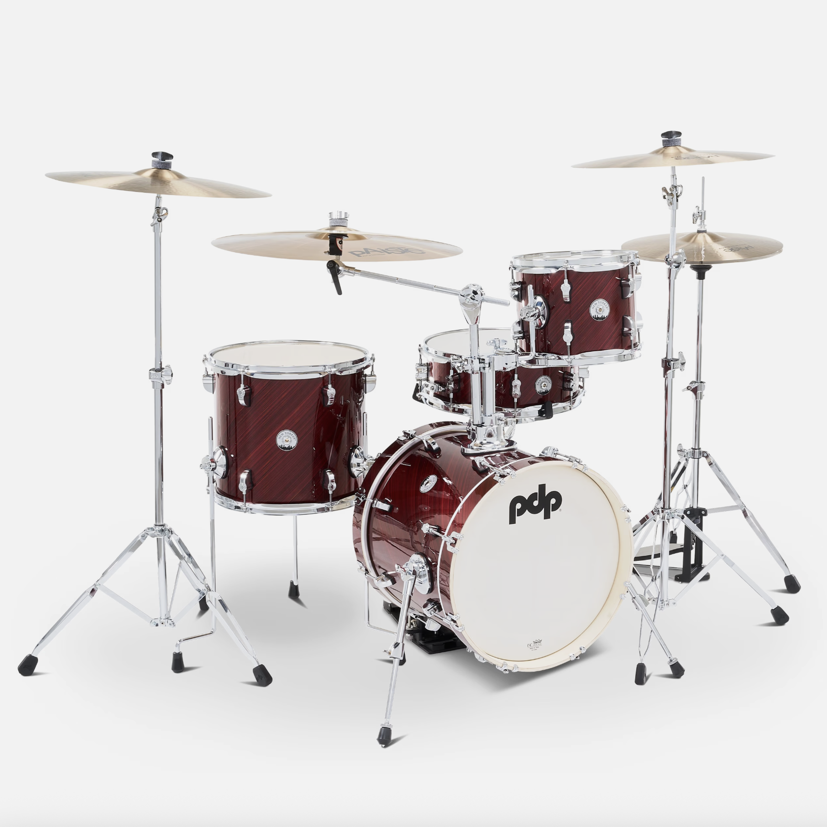 PDP New Yorker Shell Pack, 4-Piece, Twisted Cherry (PDNY1604TC)